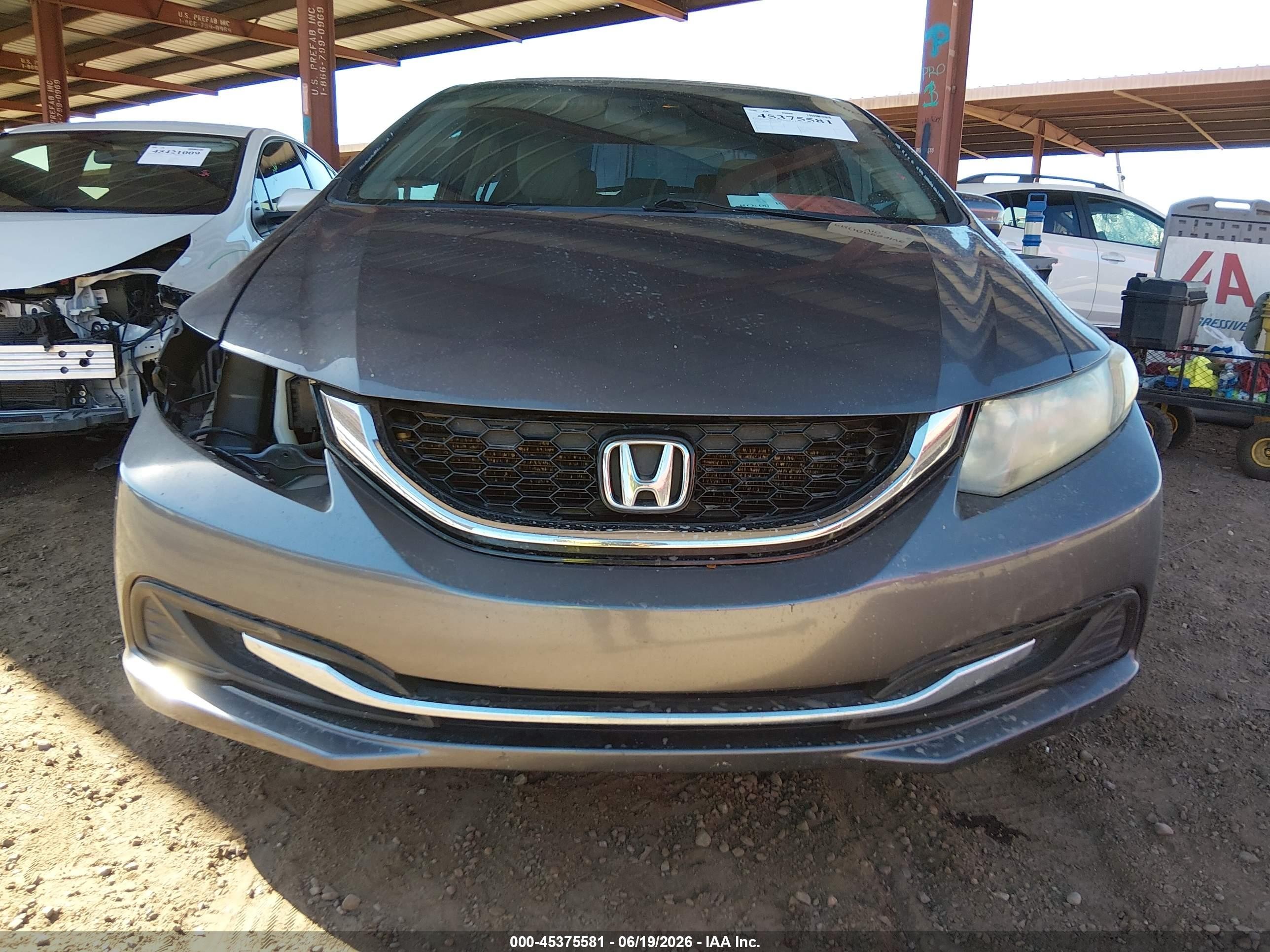 2014 Honda Civic Ex Gray vin: 19XFB2F80EE048576