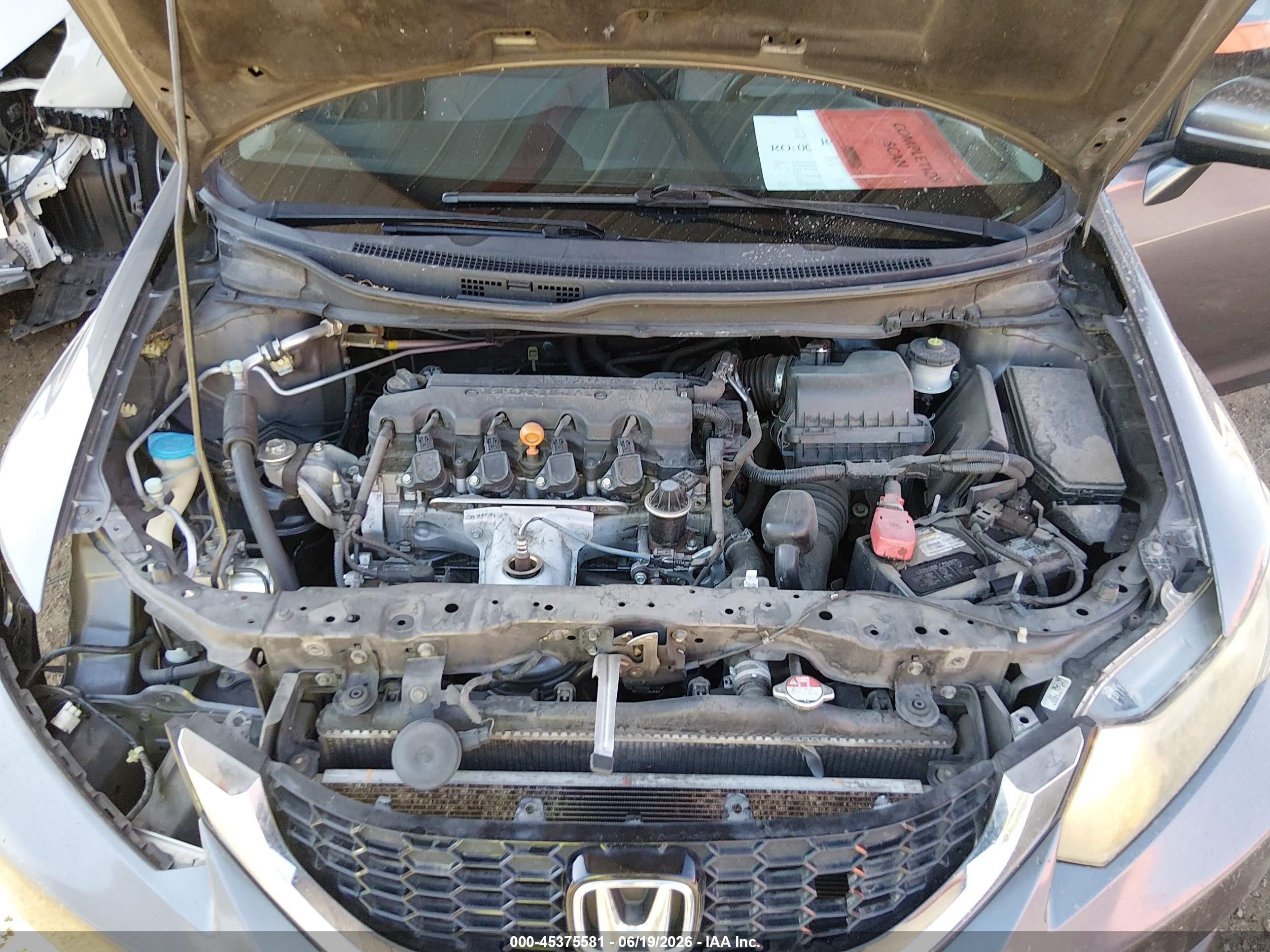 2014 Honda Civic Ex Gray vin: 19XFB2F80EE048576
