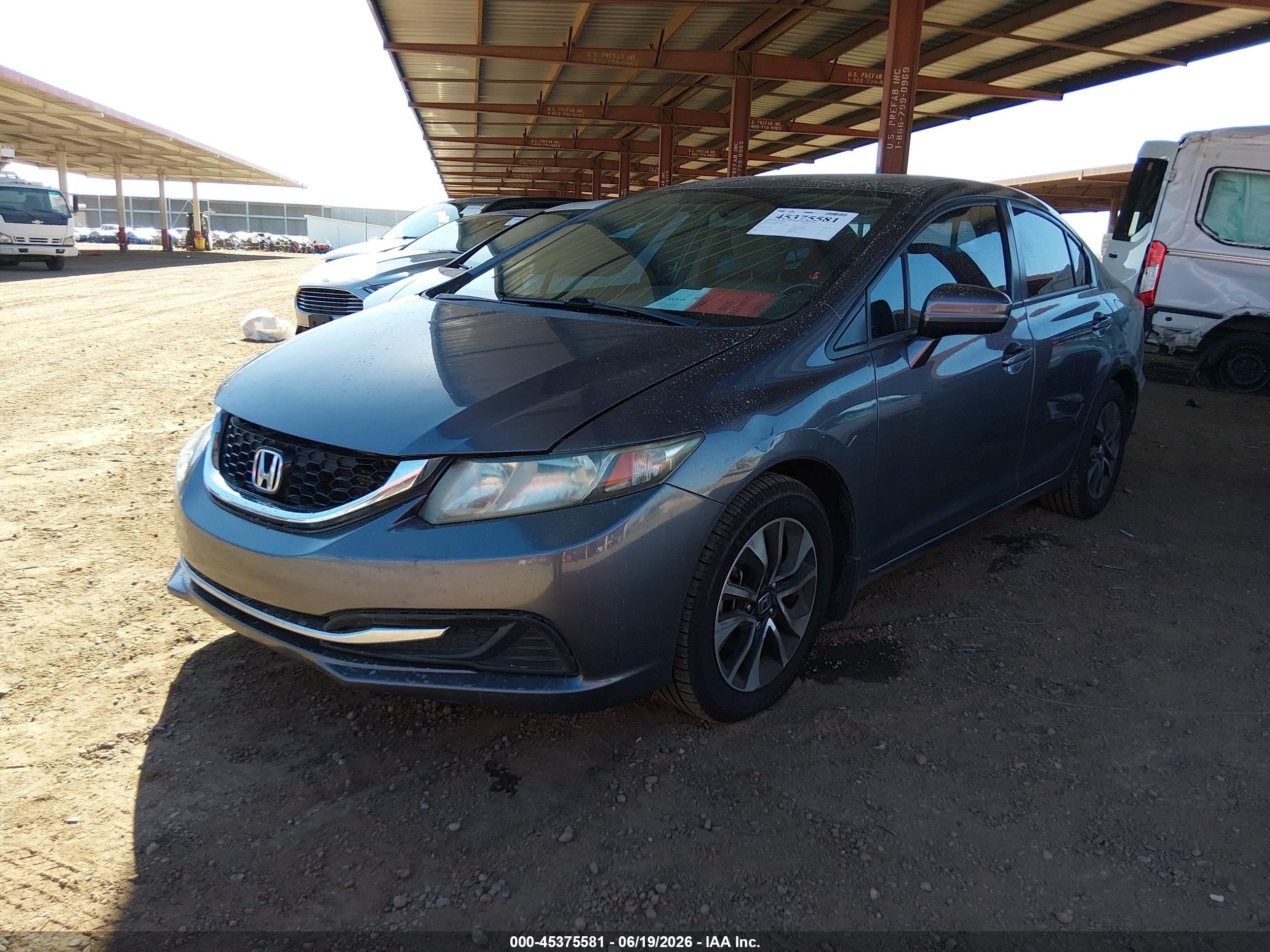 2014 Honda Civic Ex Gray vin: 19XFB2F80EE048576