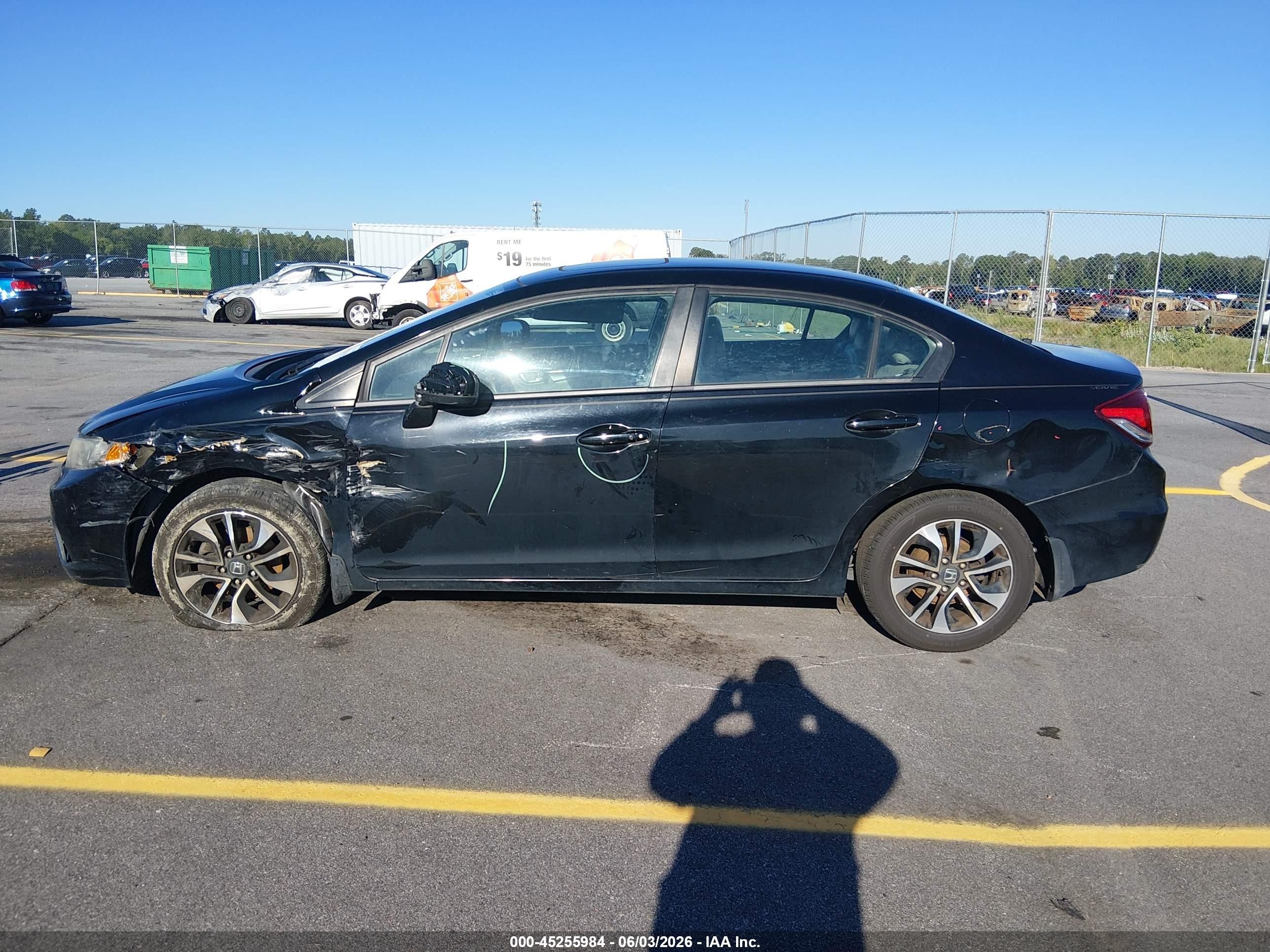 2014 Honda Civic Ex Black vin: 19XFB2F80EE054507