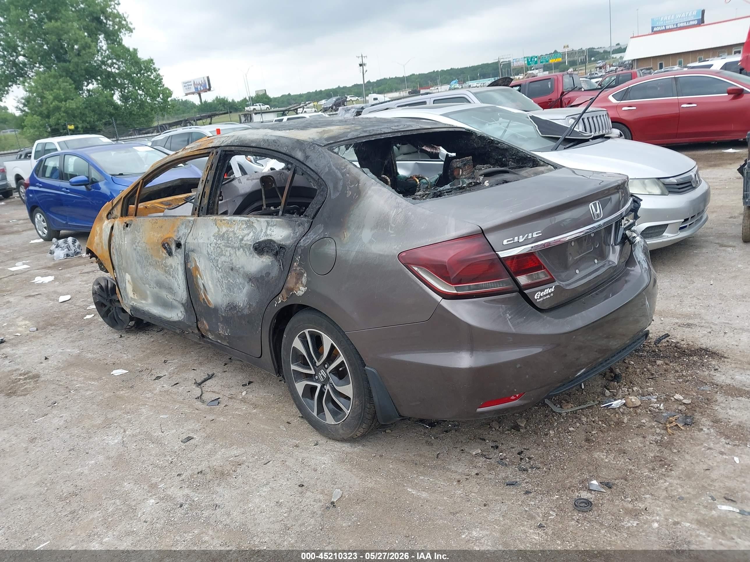2014 Honda Civic Ex Серый vin: 19XFB2F80EE082730