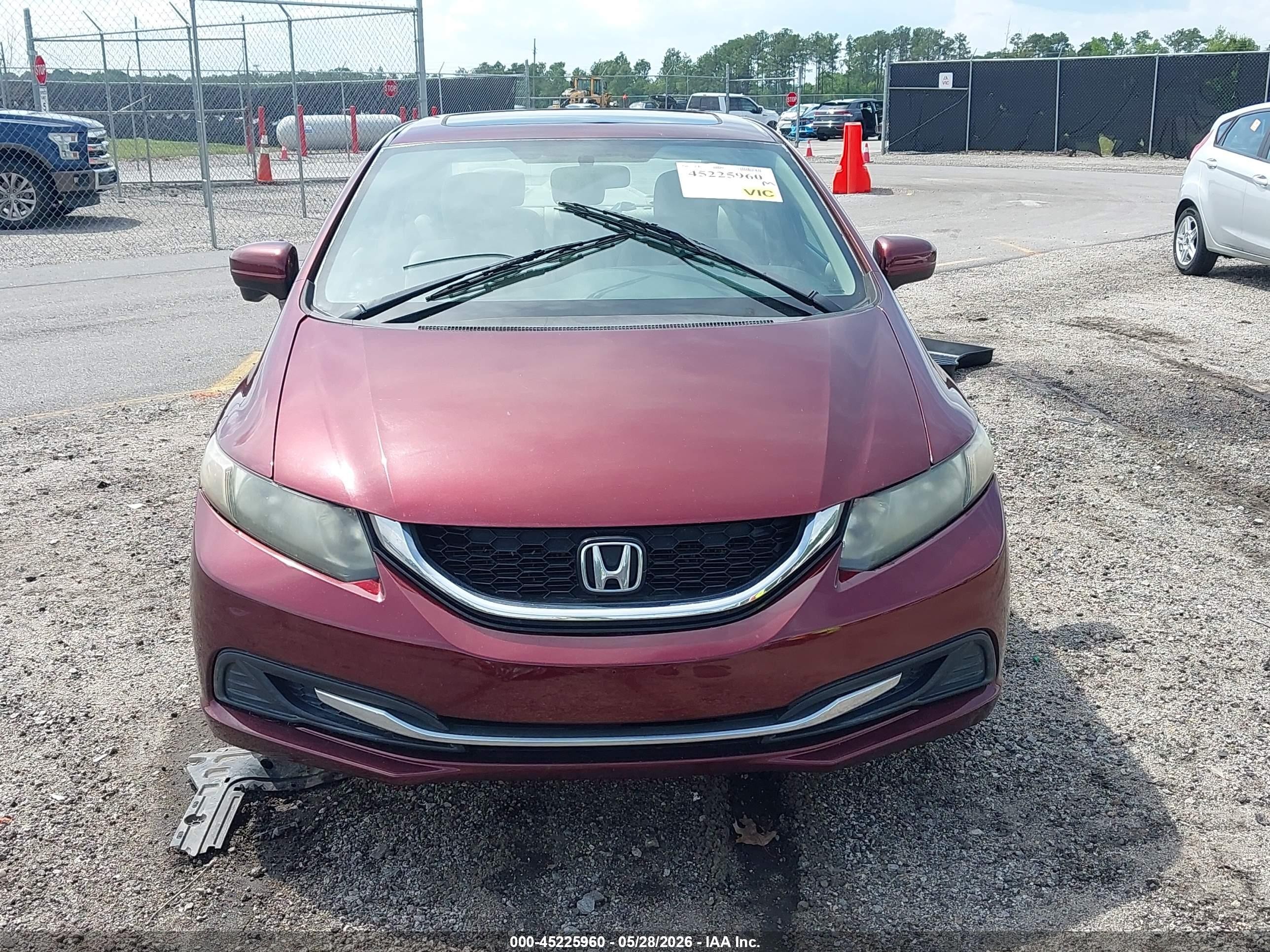 2015 Honda Civic Ex Burgundy vin: 19XFB2F80FE005003