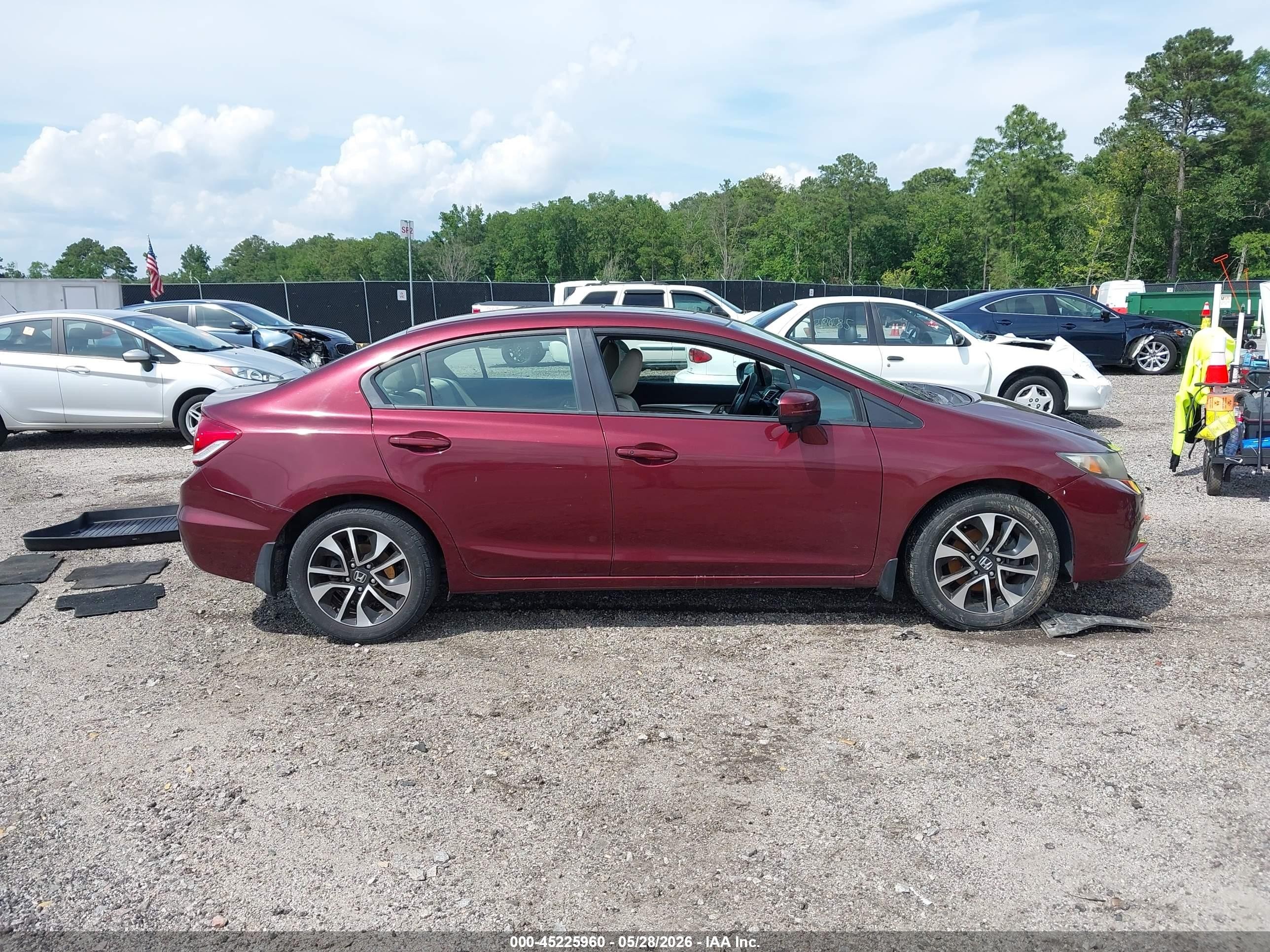 2015 Honda Civic Ex Burgundy vin: 19XFB2F80FE005003