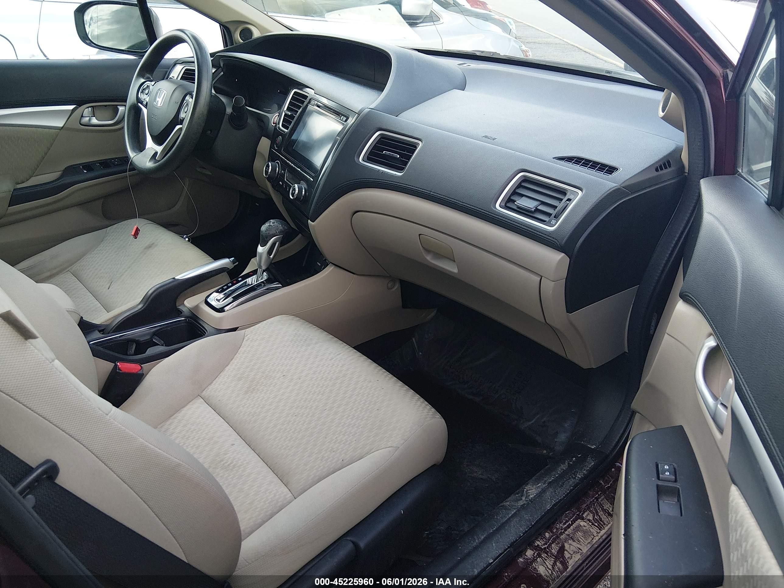 2015 Honda Civic Ex Burgundy vin: 19XFB2F80FE005003