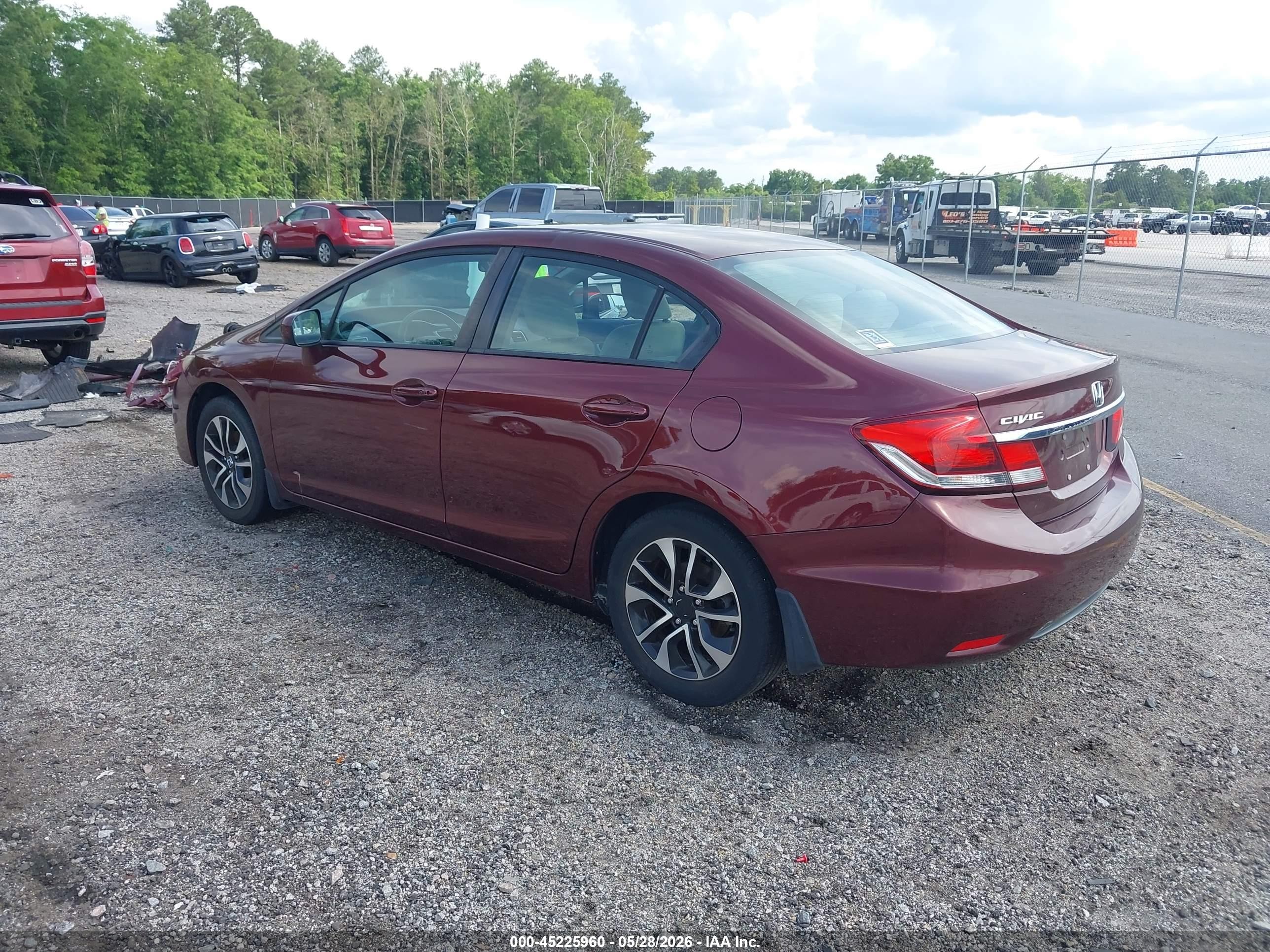 2015 Honda Civic Ex Burgundy vin: 19XFB2F80FE005003