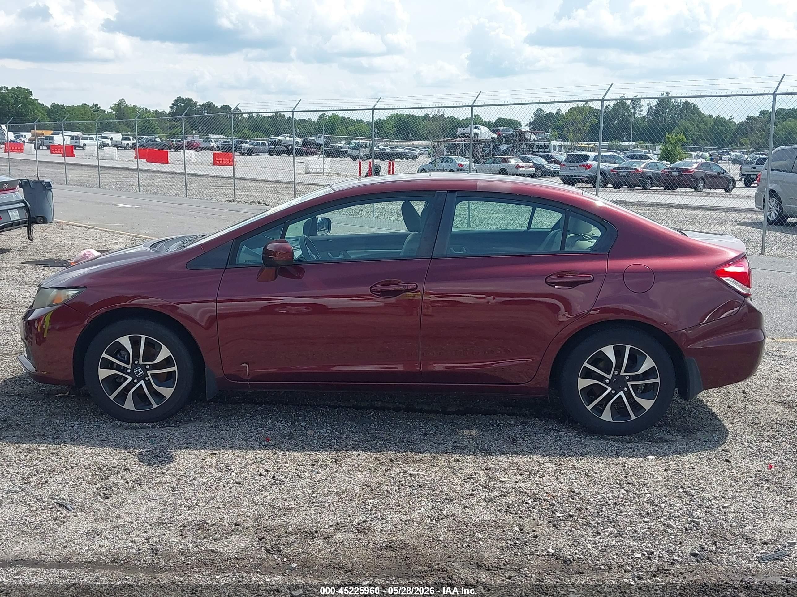 2015 Honda Civic Ex Burgundy vin: 19XFB2F80FE005003