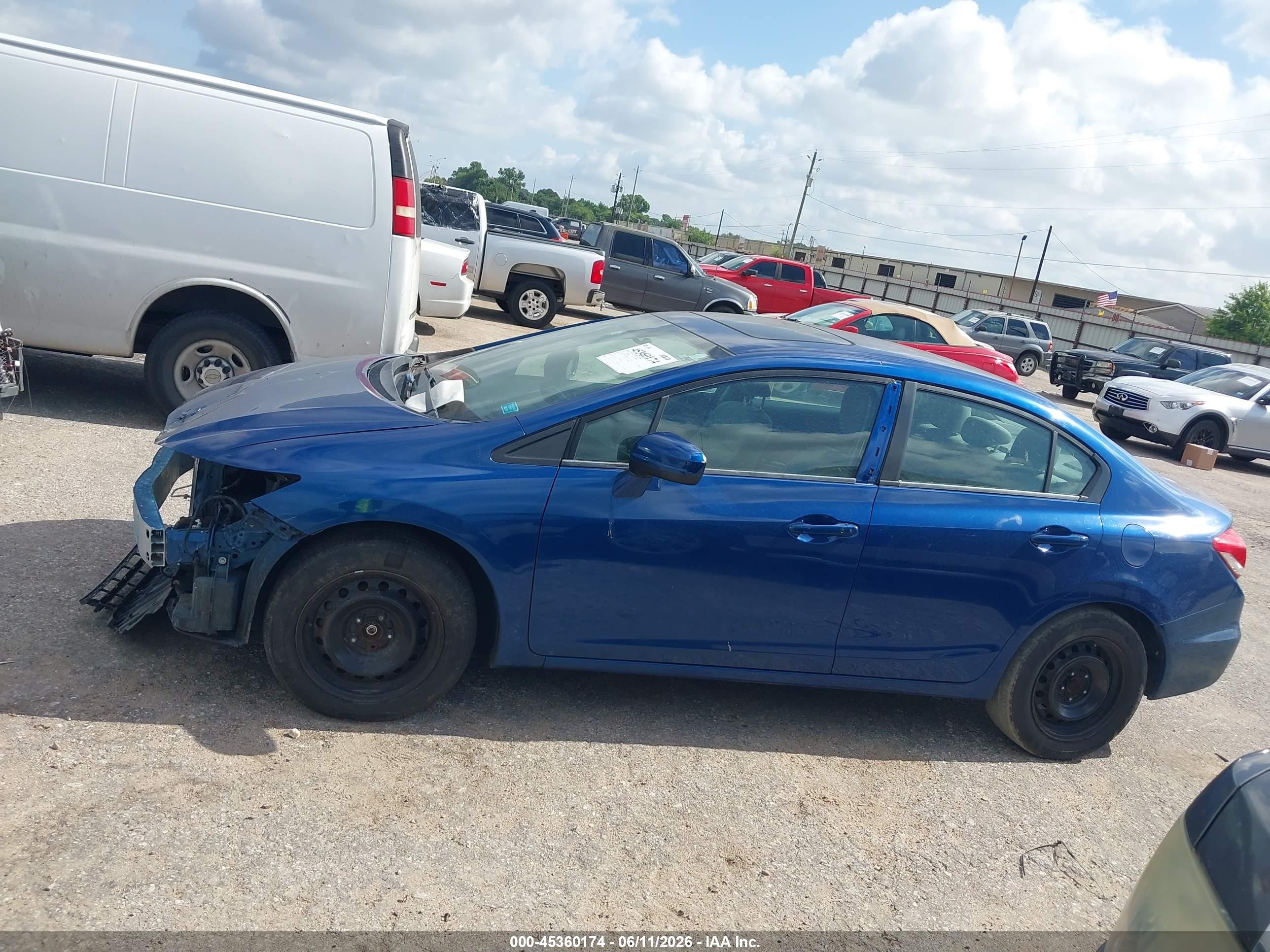 2015 Honda Civic Ex Blue vin: 19XFB2F80FE031178