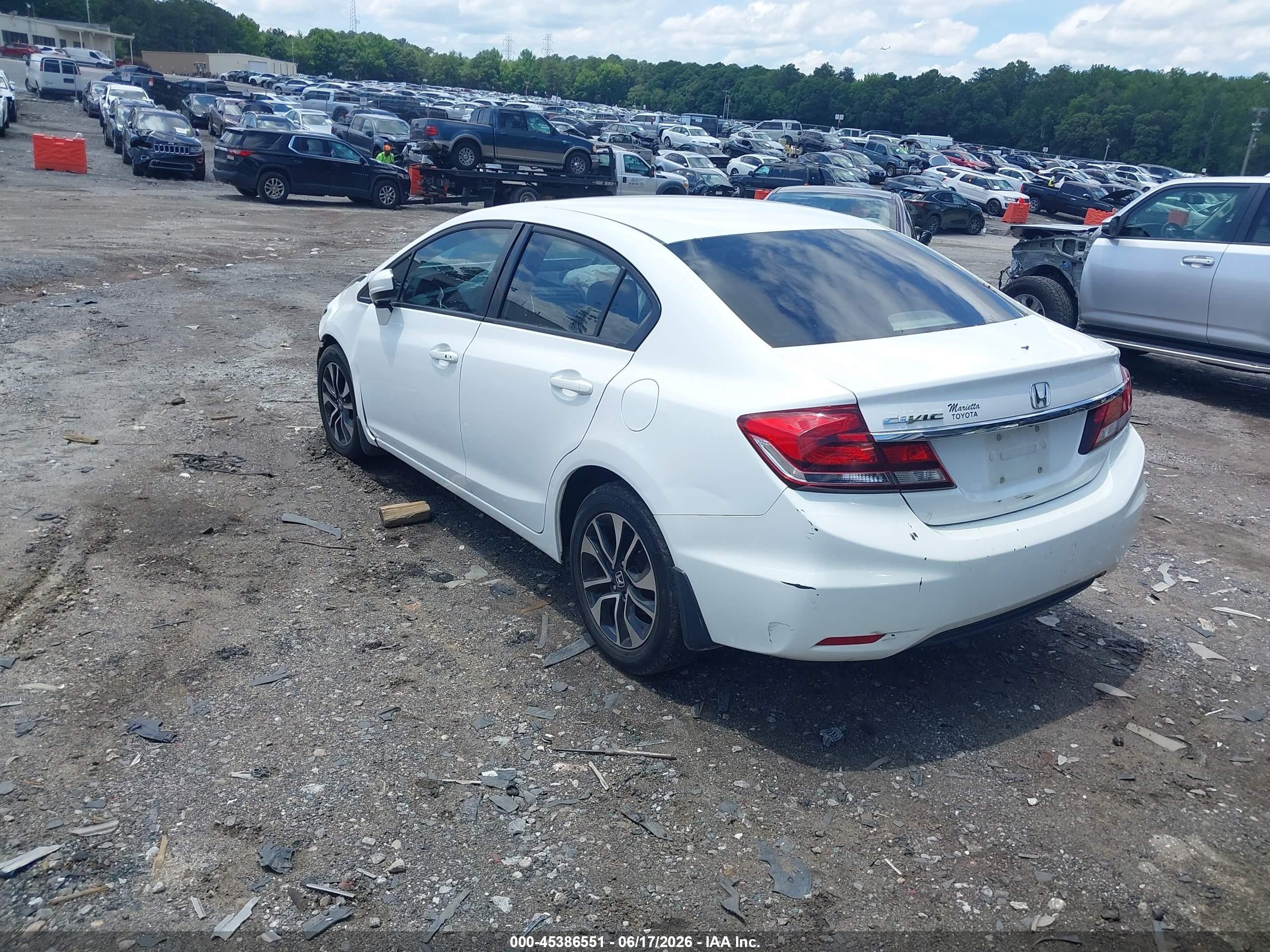 2015 Honda Civic Ex White vin: 19XFB2F80FE042553