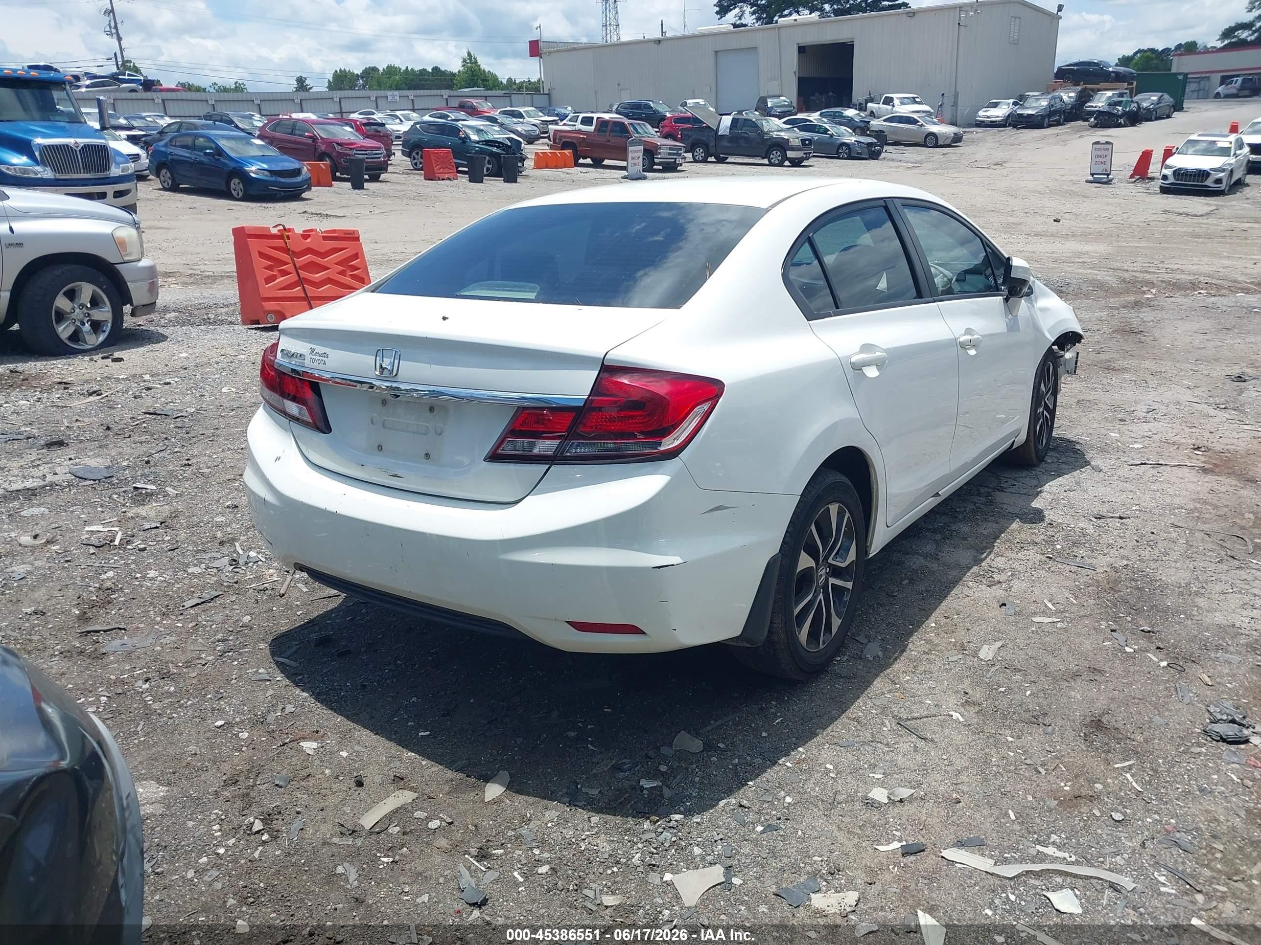 2015 Honda Civic Ex White vin: 19XFB2F80FE042553