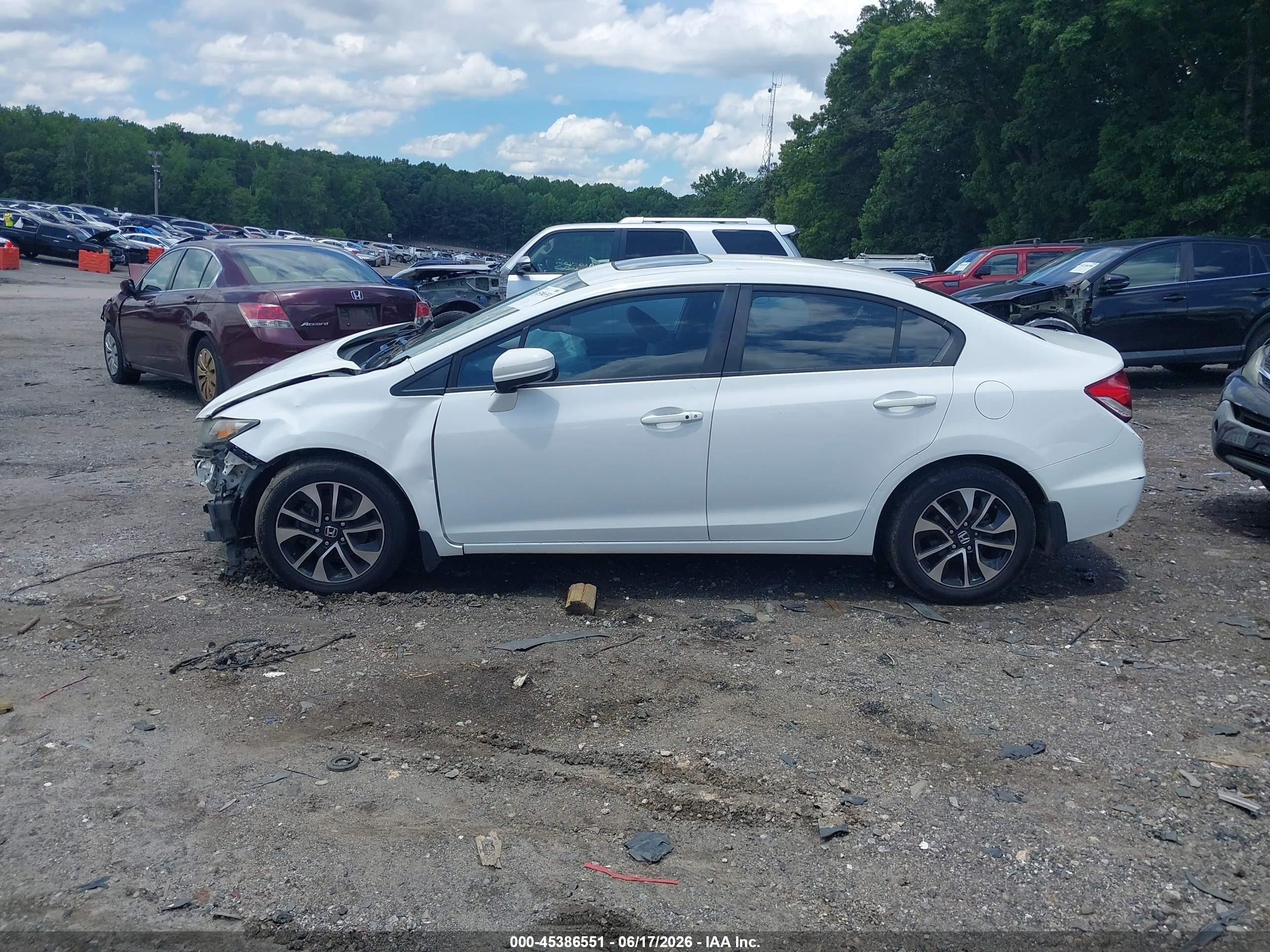 2015 Honda Civic Ex White vin: 19XFB2F80FE042553