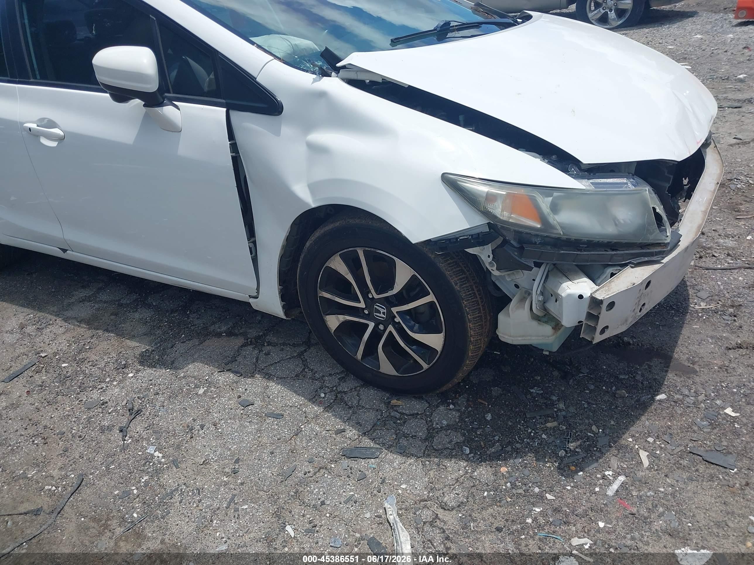 2015 Honda Civic Ex White vin: 19XFB2F80FE042553