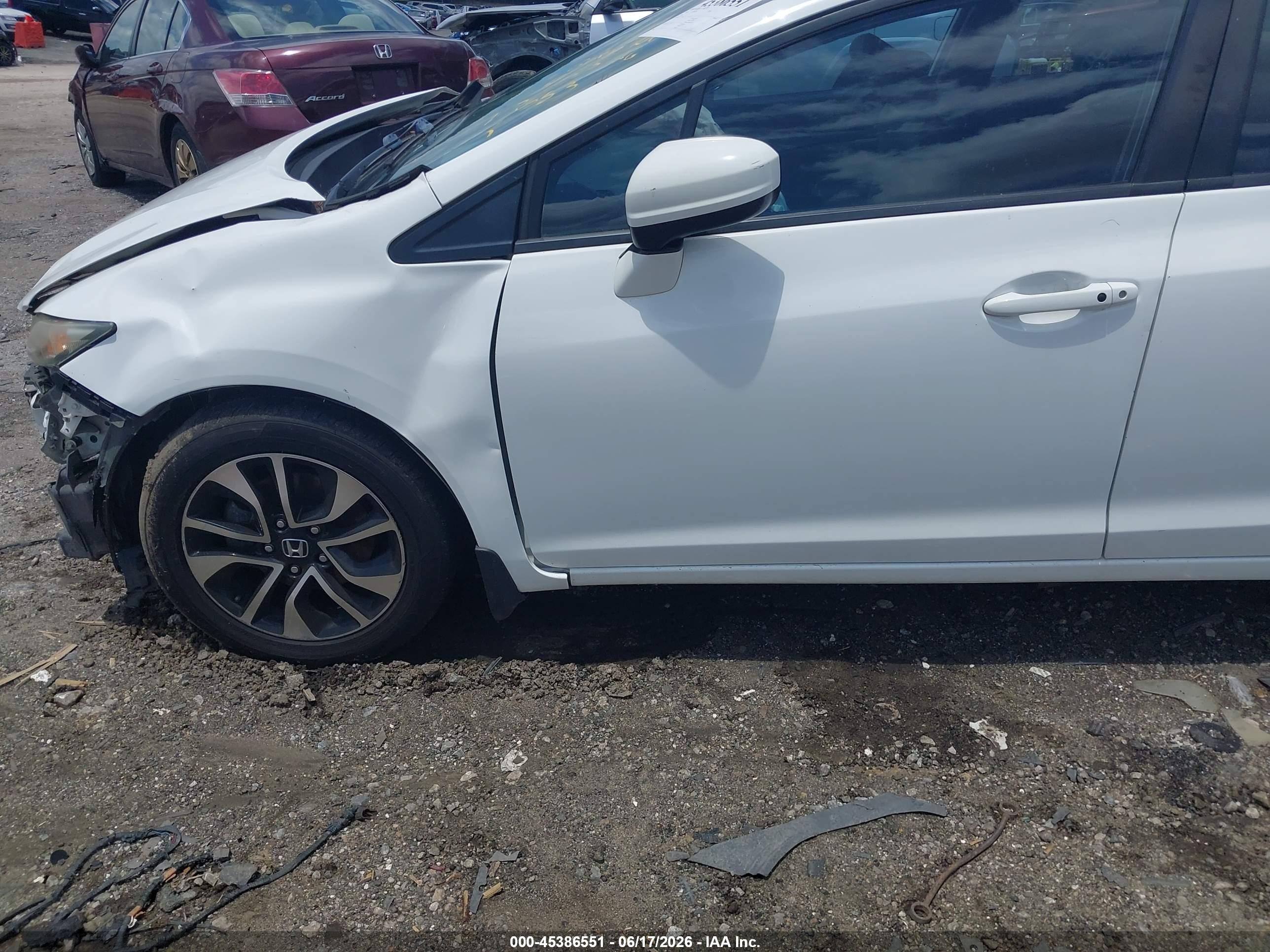 2015 Honda Civic Ex White vin: 19XFB2F80FE042553