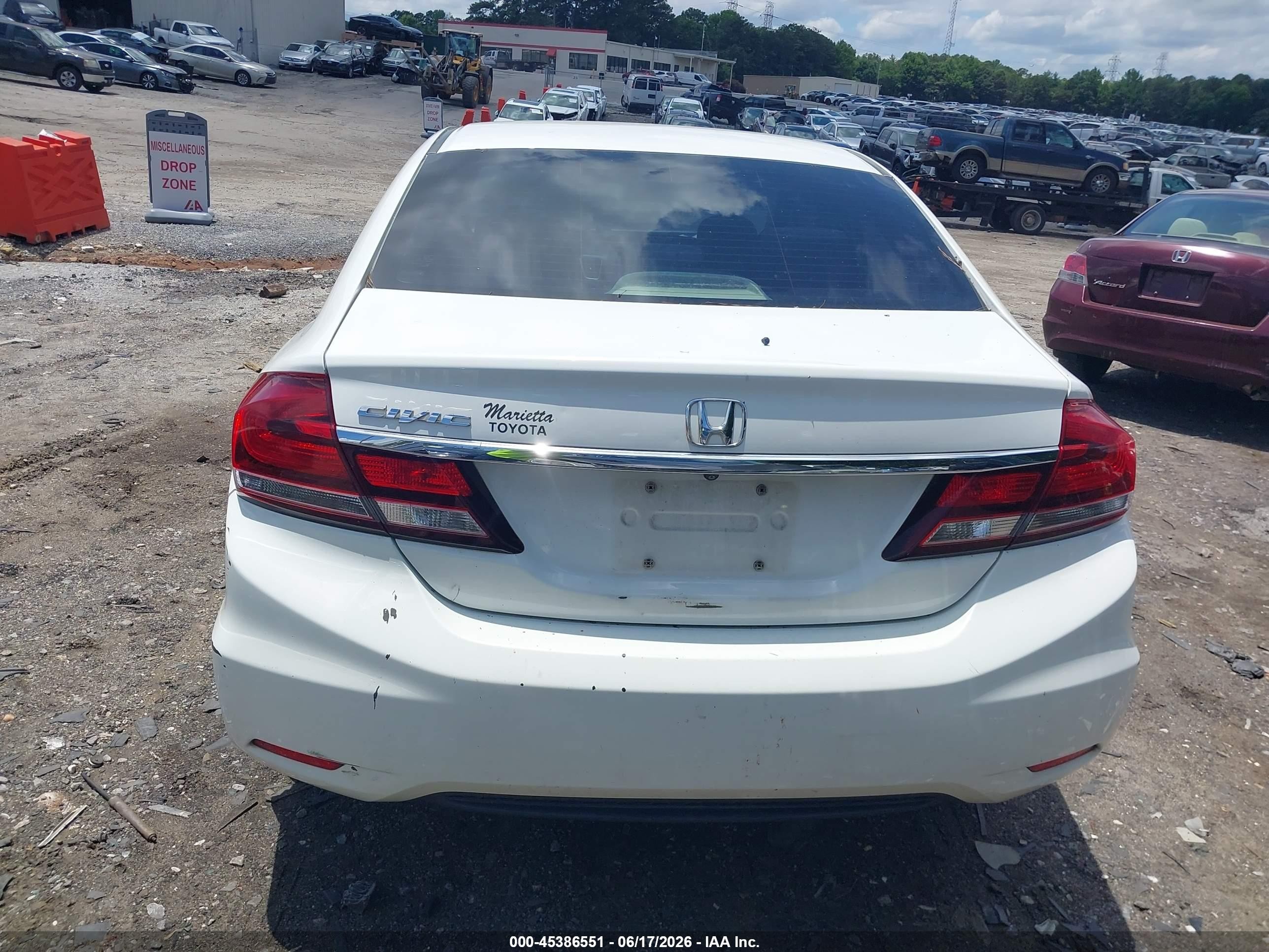 2015 Honda Civic Ex White vin: 19XFB2F80FE042553