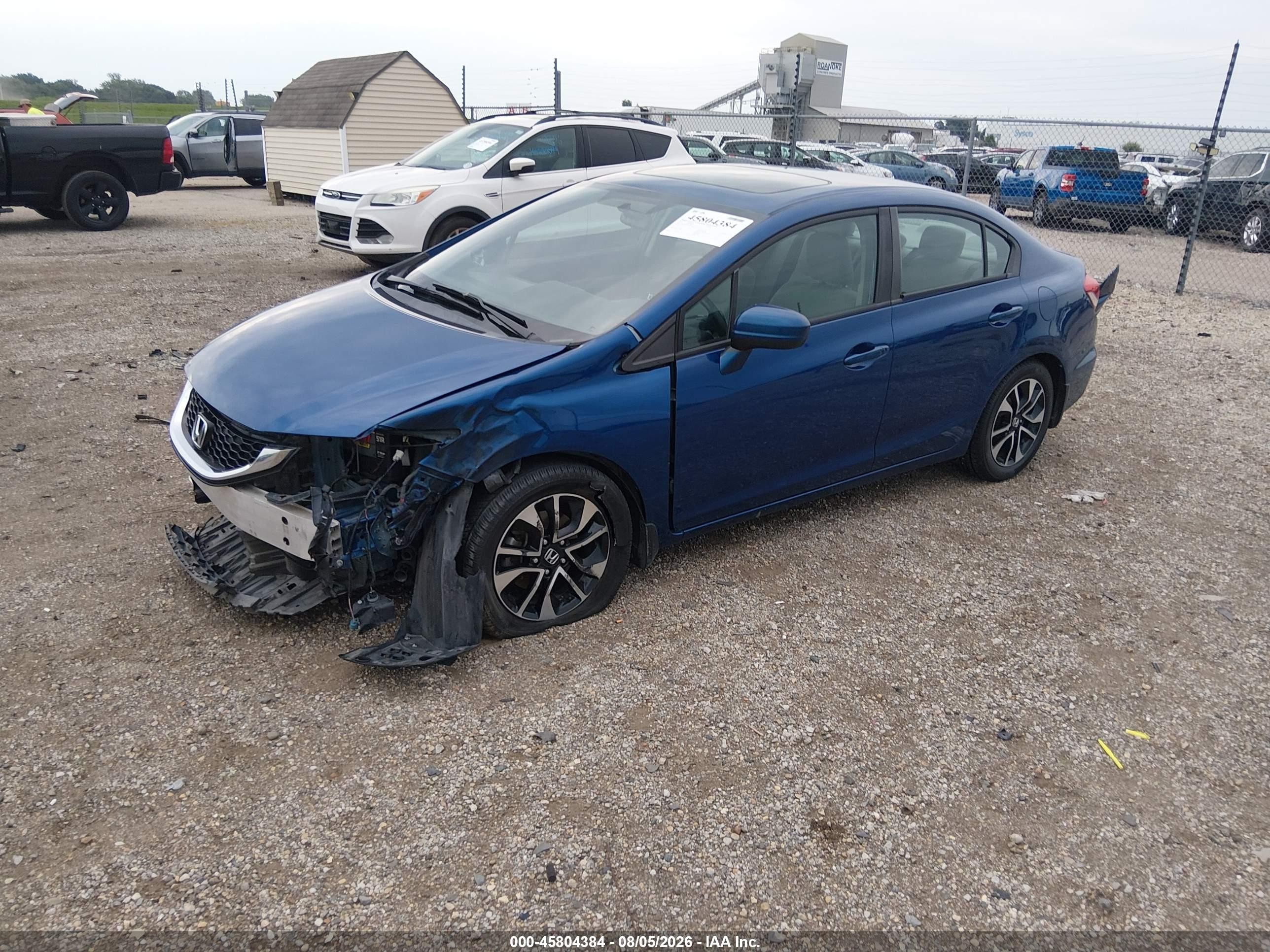2015 Honda Civic Ex Blue vin: 19XFB2F80FE078761