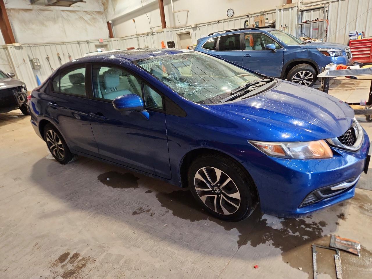 2015 Honda Civic Ex Синий vin: 19XFB2F80FE090036