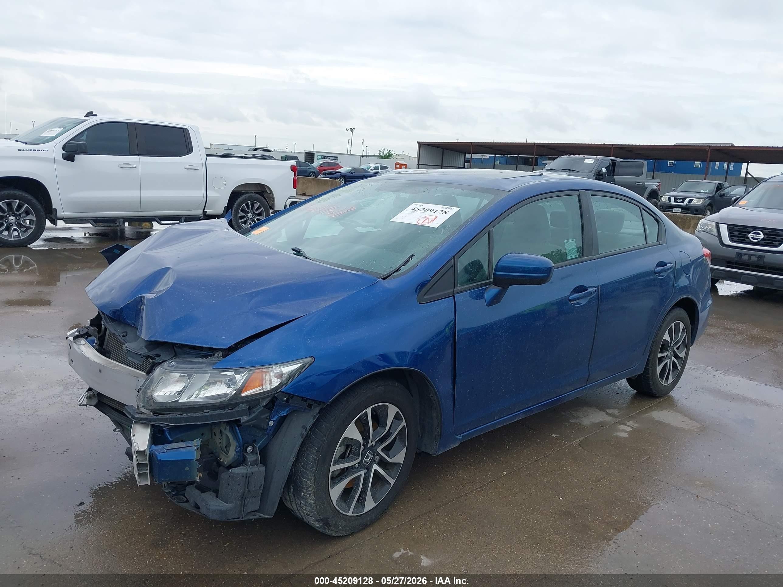 2015 Honda Civic Ex Blue vin: 19XFB2F80FE251145