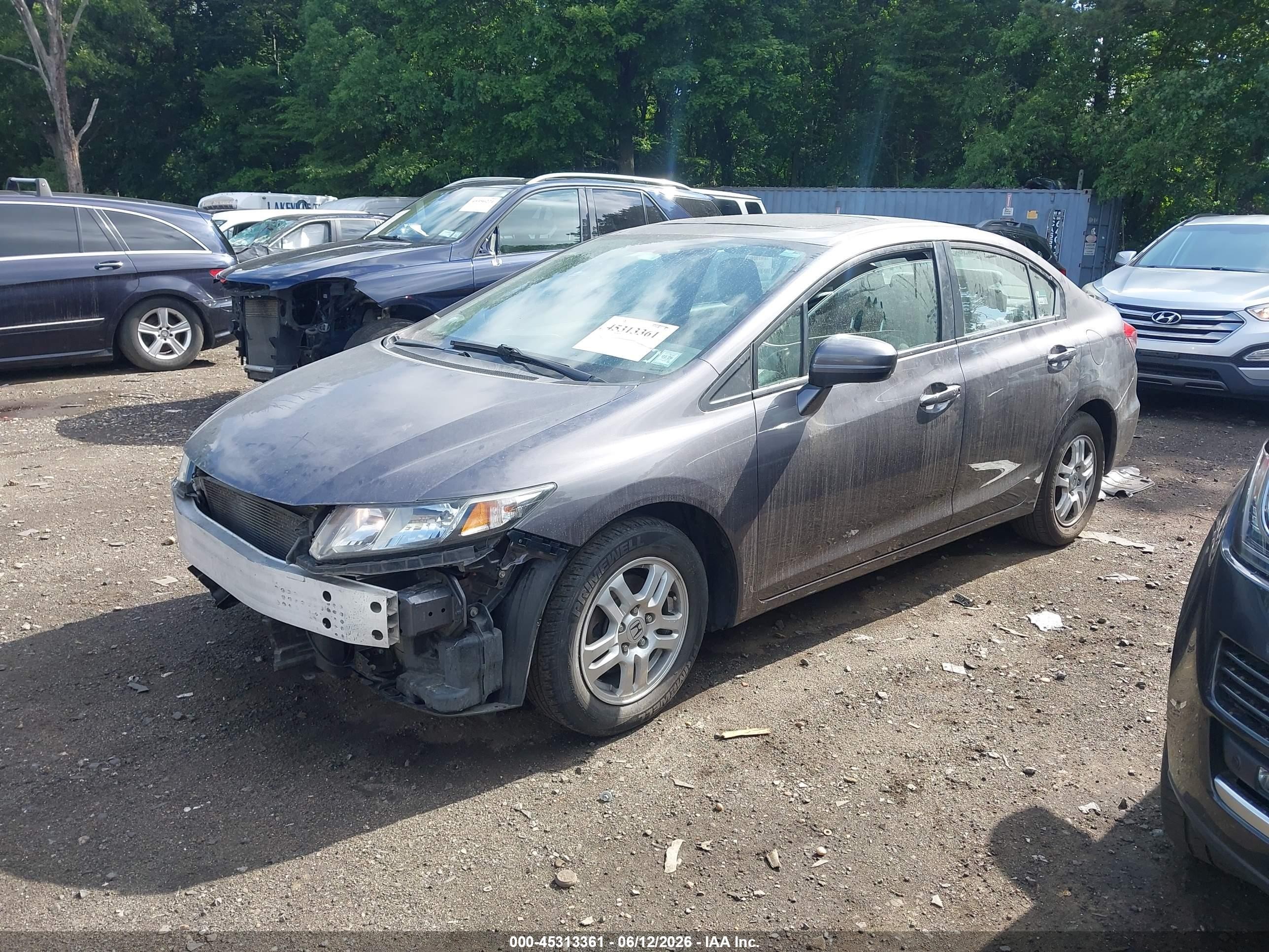 2015 Honda Civic Ex Серый vin: 19XFB2F80FE293377
