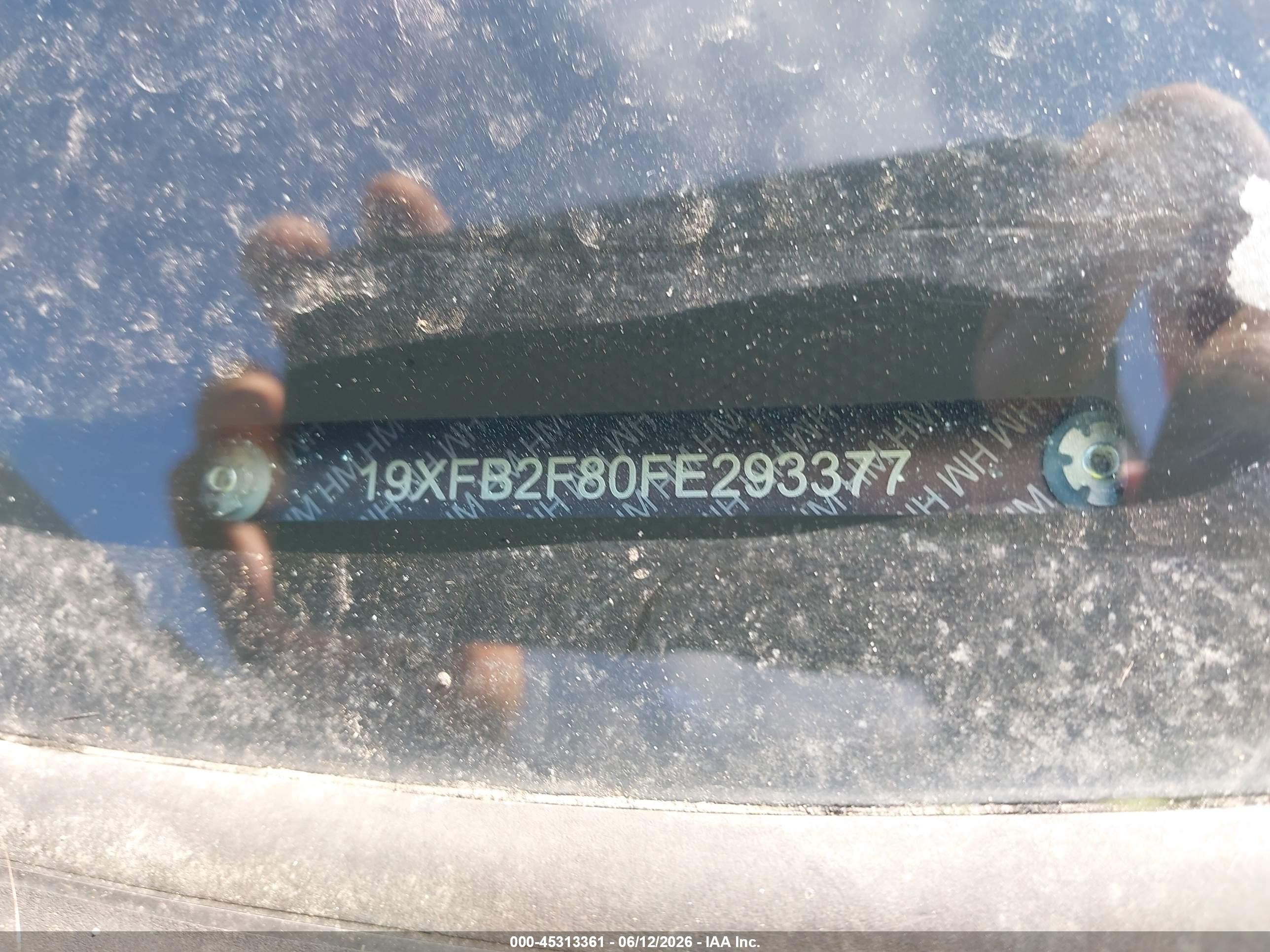 2015 Honda Civic Ex Серый vin: 19XFB2F80FE293377
