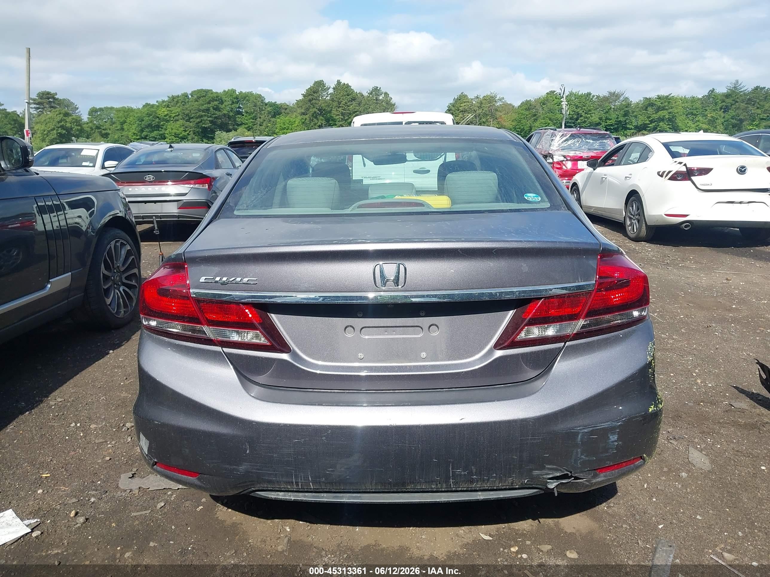 2015 Honda Civic Ex Серый vin: 19XFB2F80FE293377
