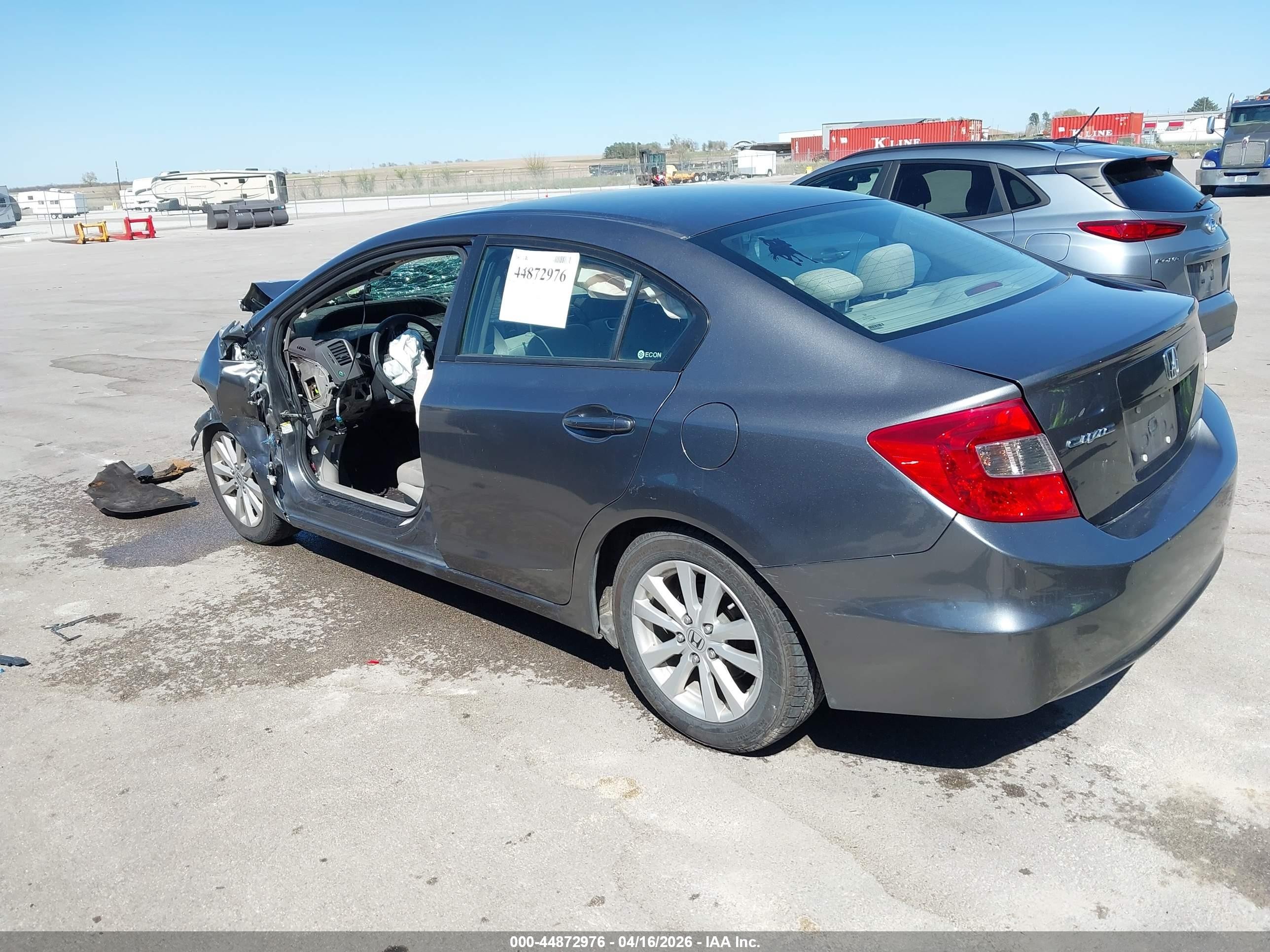 2012 Honda Civic Ex Gray vin: 19XFB2F81CE025448