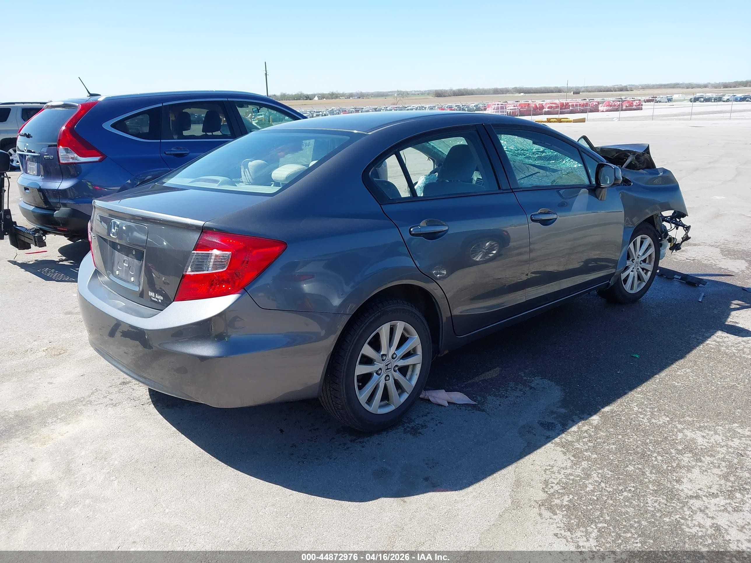 2012 Honda Civic Ex Gray vin: 19XFB2F81CE025448