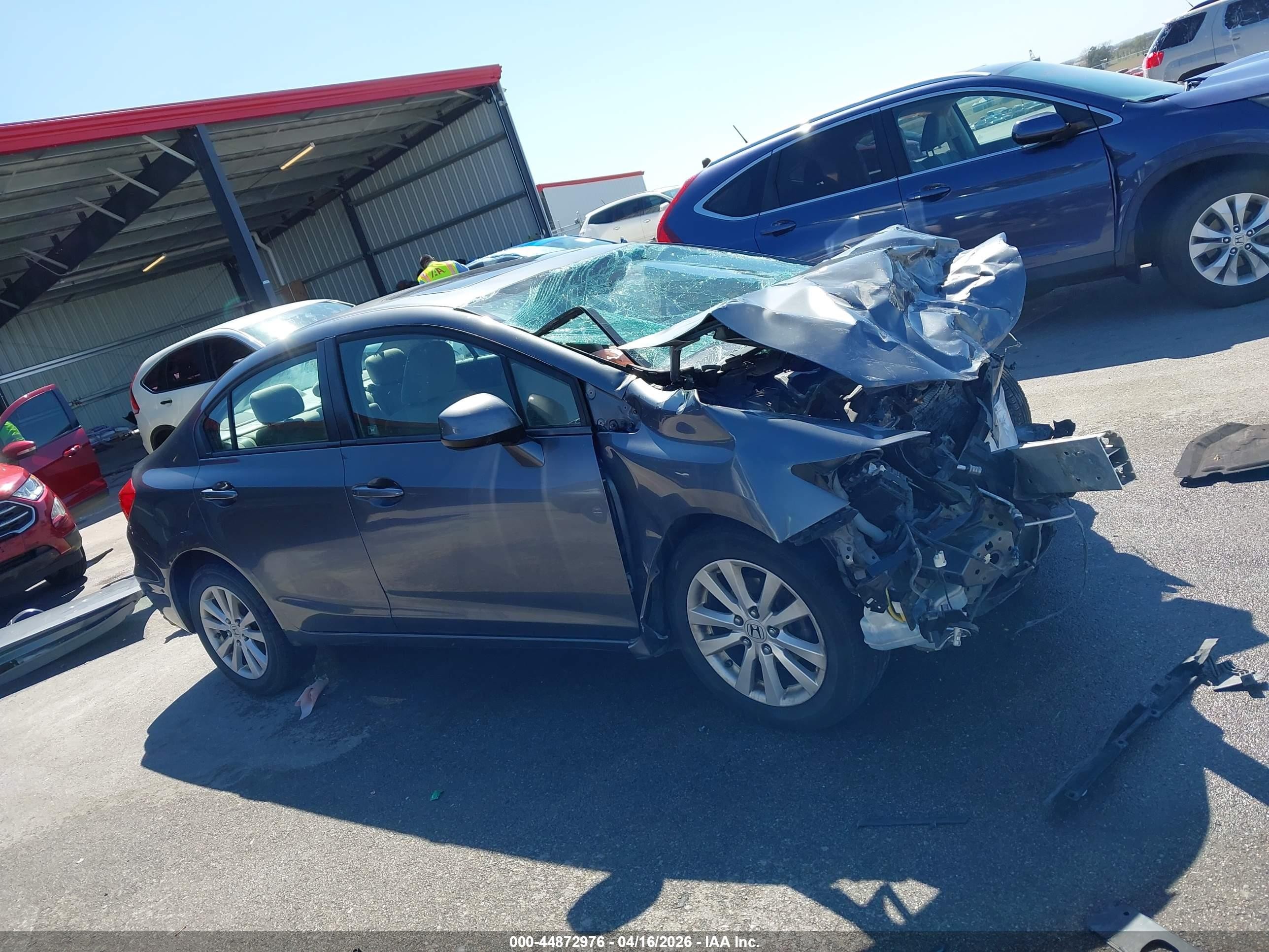 2012 Honda Civic Ex Gray vin: 19XFB2F81CE025448