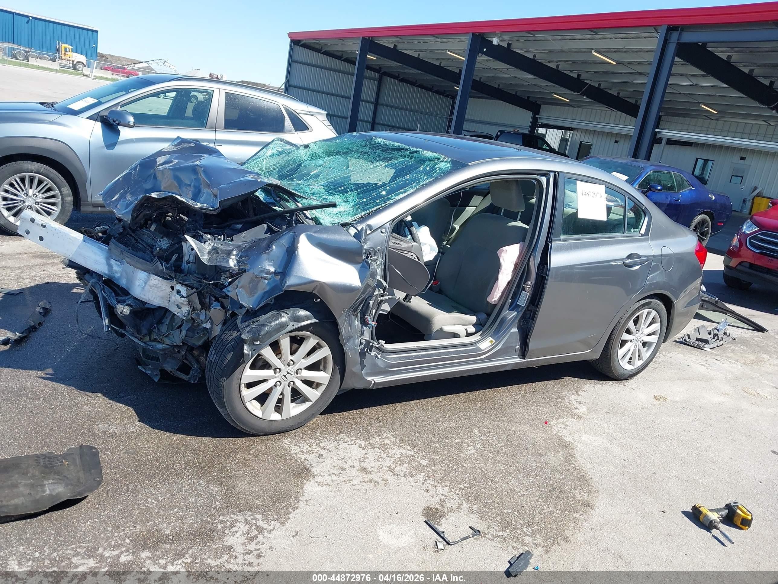 2012 Honda Civic Ex Gray vin: 19XFB2F81CE025448