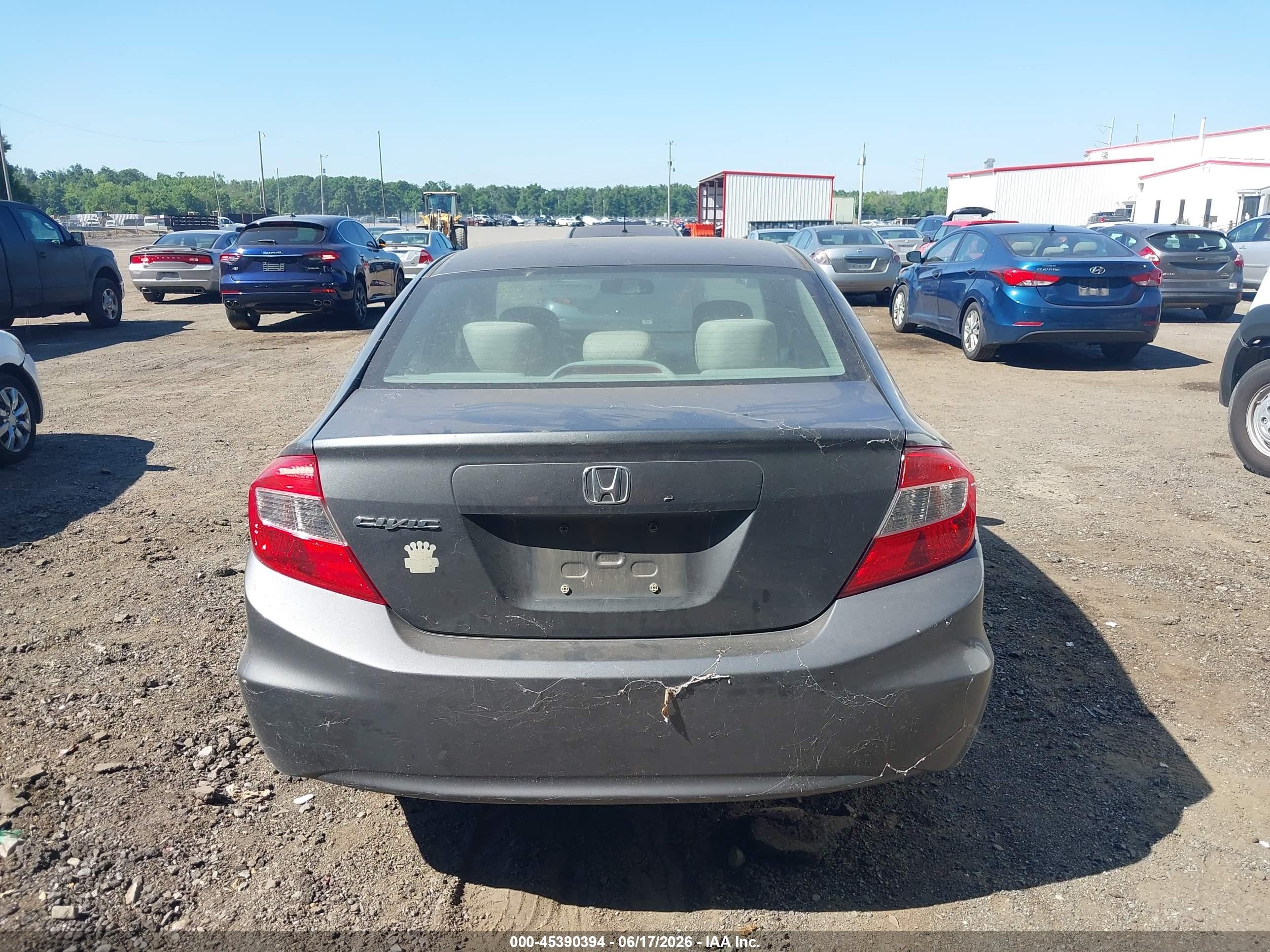 2012 Honda Civic Ex Серый vin: 19XFB2F81CE302390