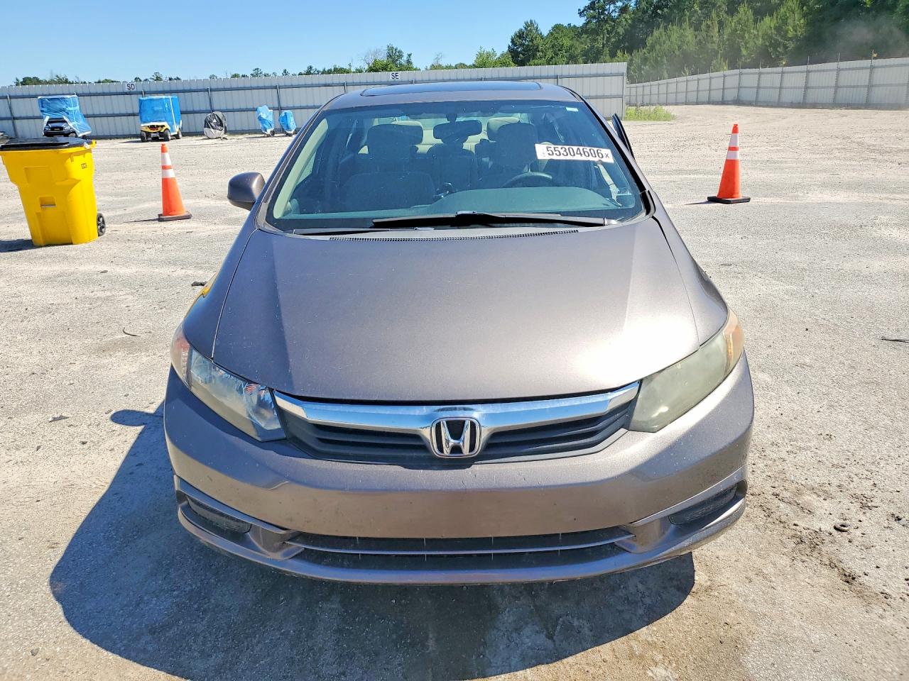 2012 Honda Civic Ex Gray vin: 19XFB2F81CE359642
