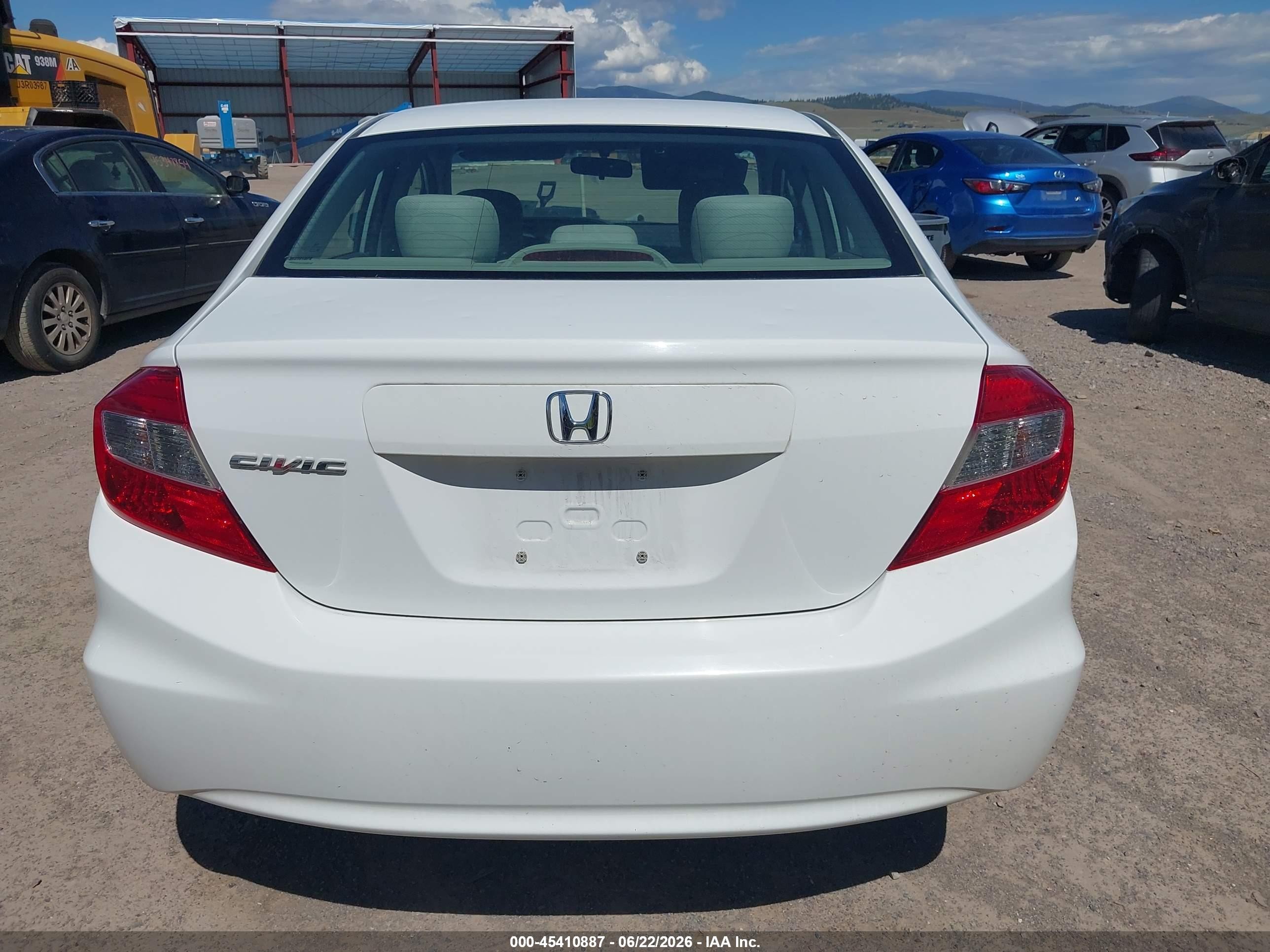2012 Honda Civic Ex White vin: 19XFB2F81CE382497