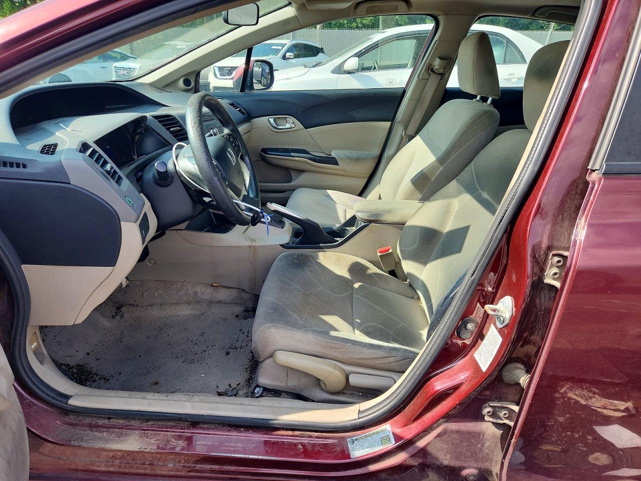 2012 Honda Civic Ex Бордовый vin: 19XFB2F81CE390812