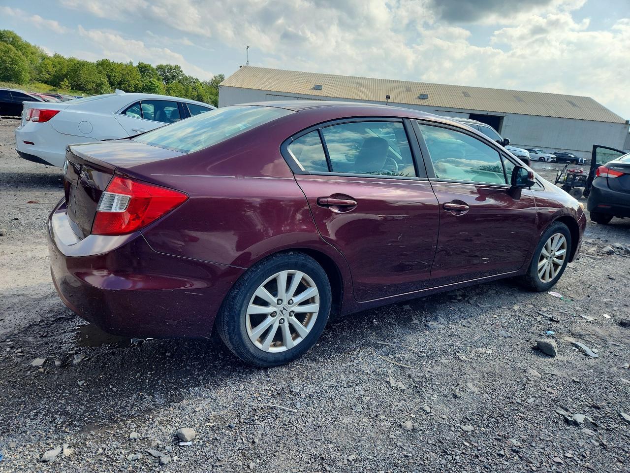 2012 Honda Civic Ex Бордовый vin: 19XFB2F81CE390812