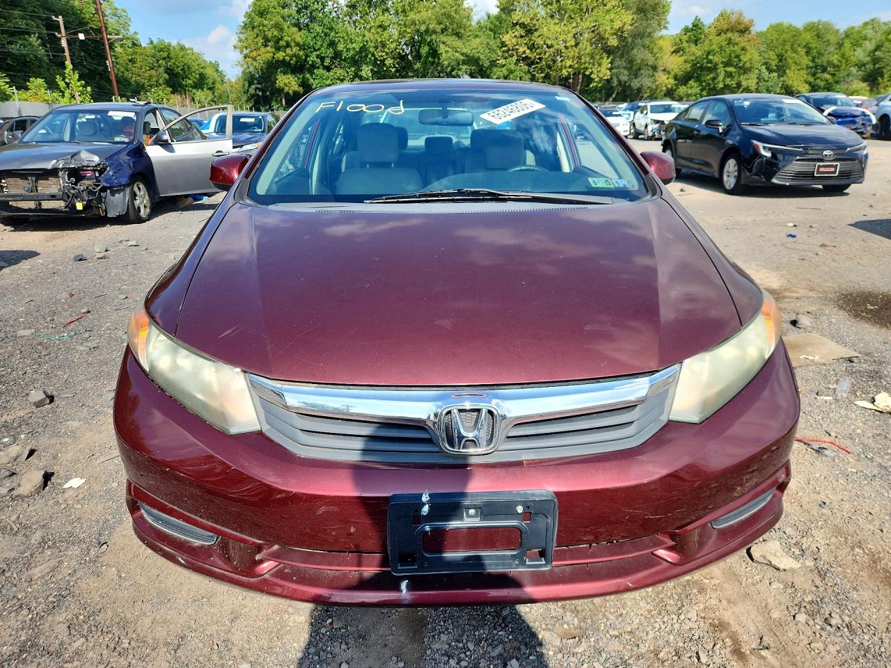 2012 Honda Civic Ex Бордовый vin: 19XFB2F81CE390812