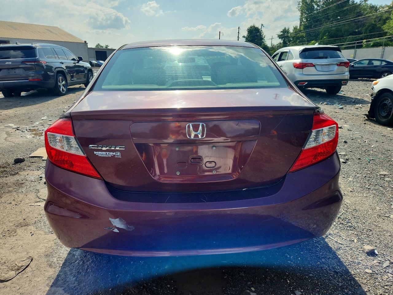 2012 Honda Civic Ex Бордовый vin: 19XFB2F81CE390812