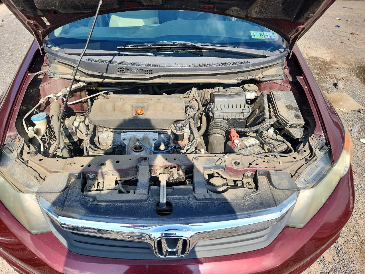 2012 Honda Civic Ex Бордовый vin: 19XFB2F81CE390812