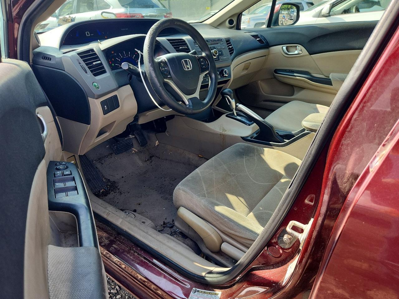 2012 Honda Civic Ex Бордовый vin: 19XFB2F81CE390812