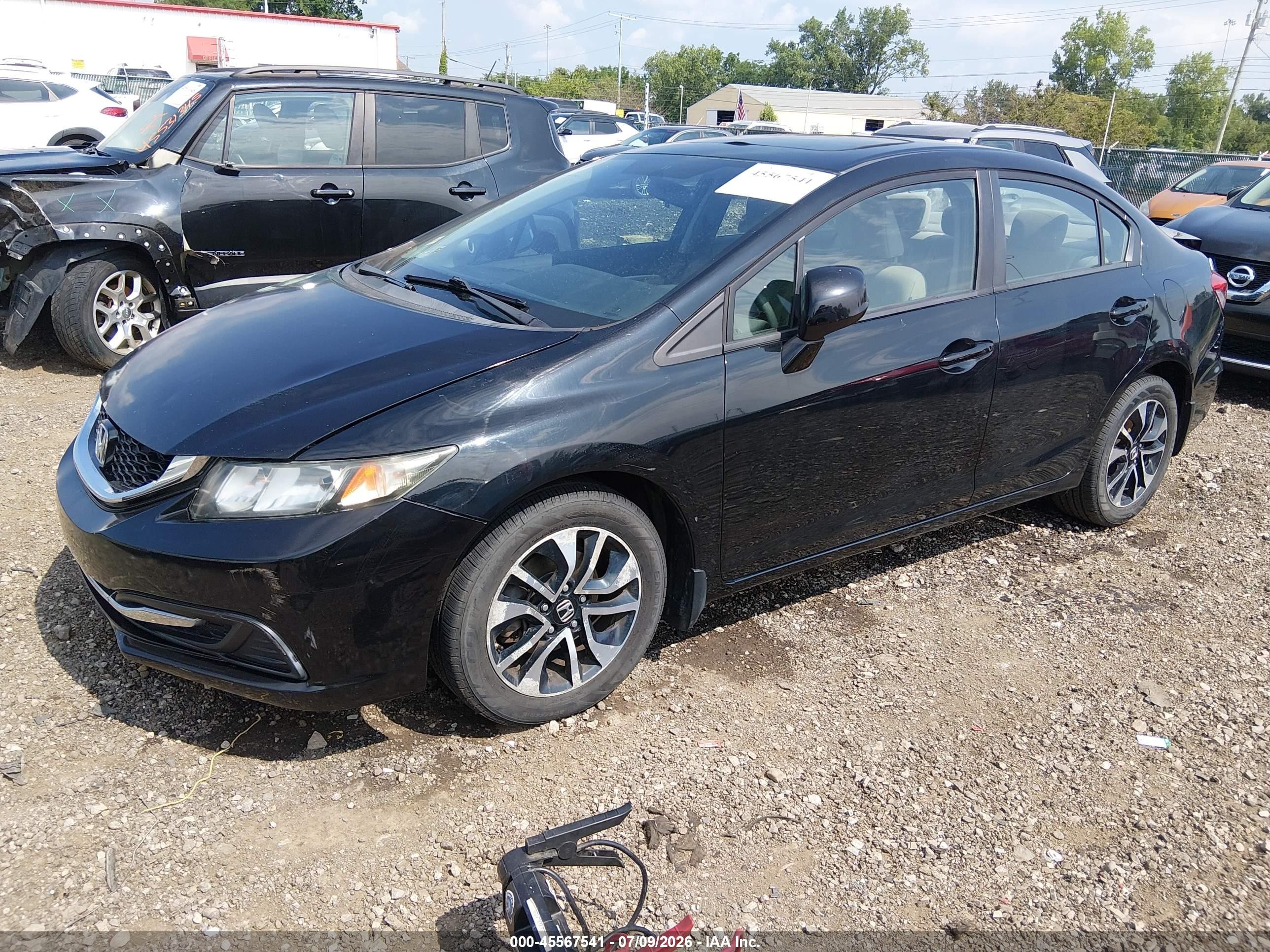 2013 Honda Civic Ex Black vin: 19XFB2F81DE022115