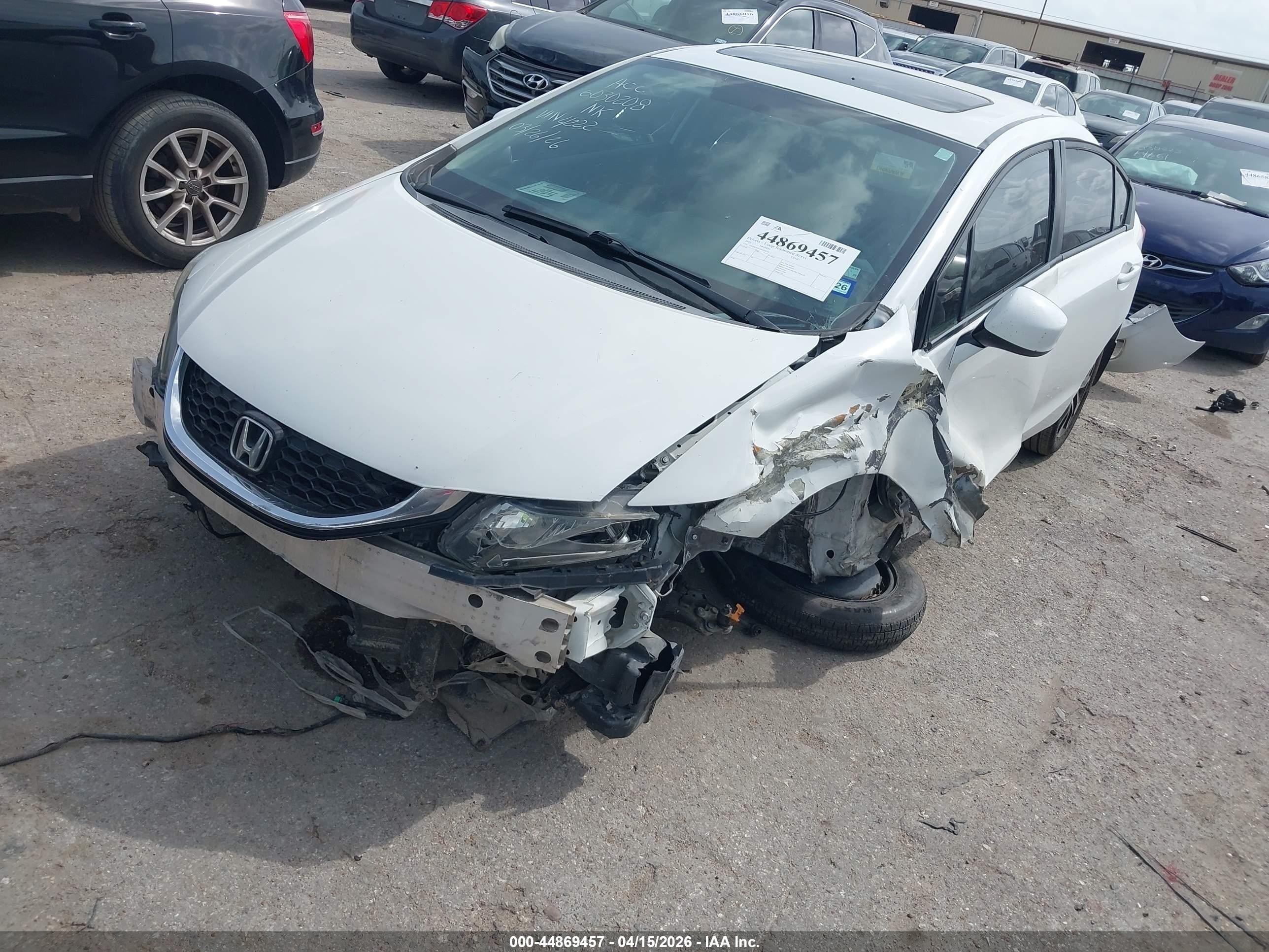 2013 Honda Civic Ex White vin: 19XFB2F81DE024222