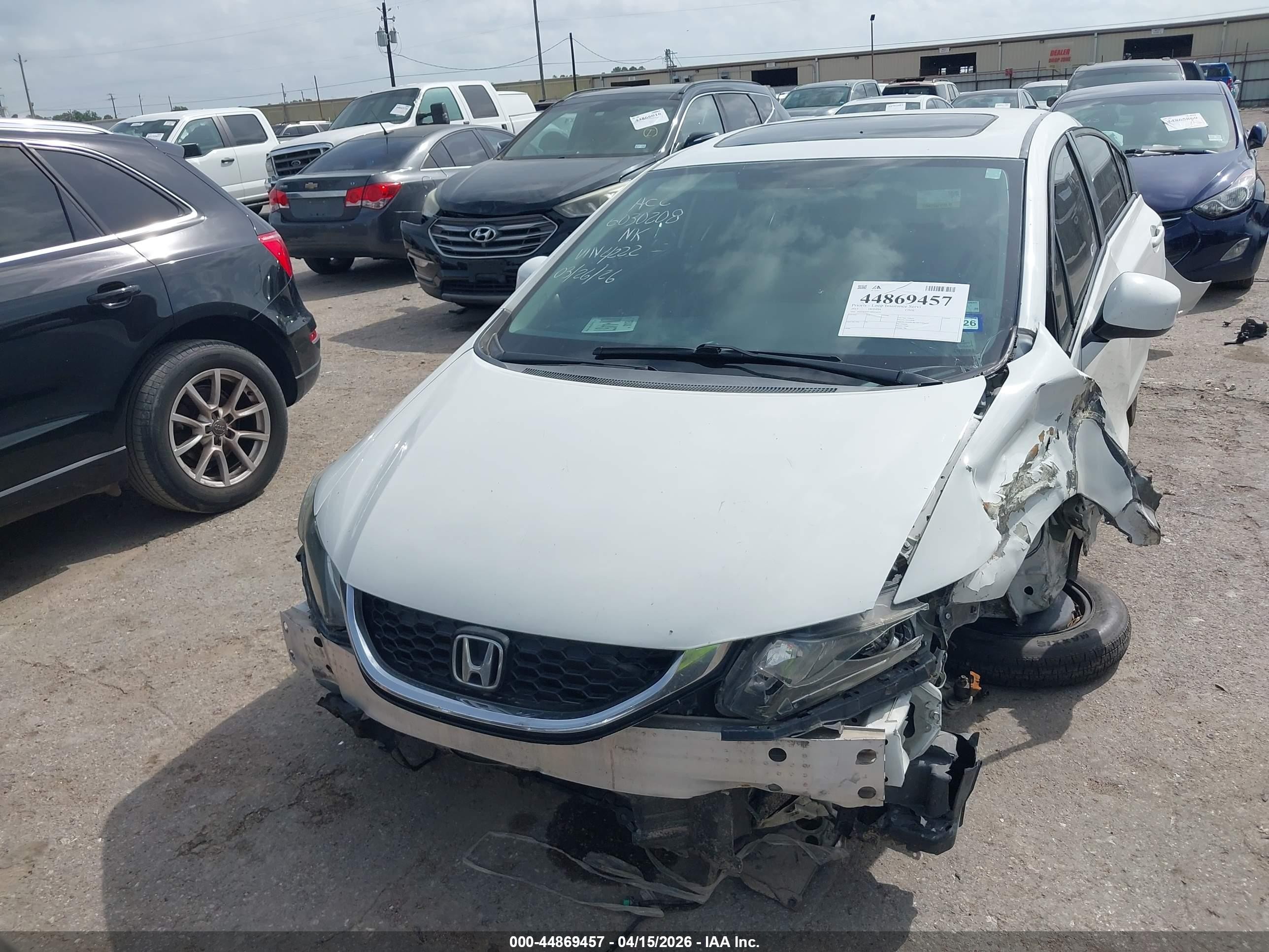 2013 Honda Civic Ex White vin: 19XFB2F81DE024222