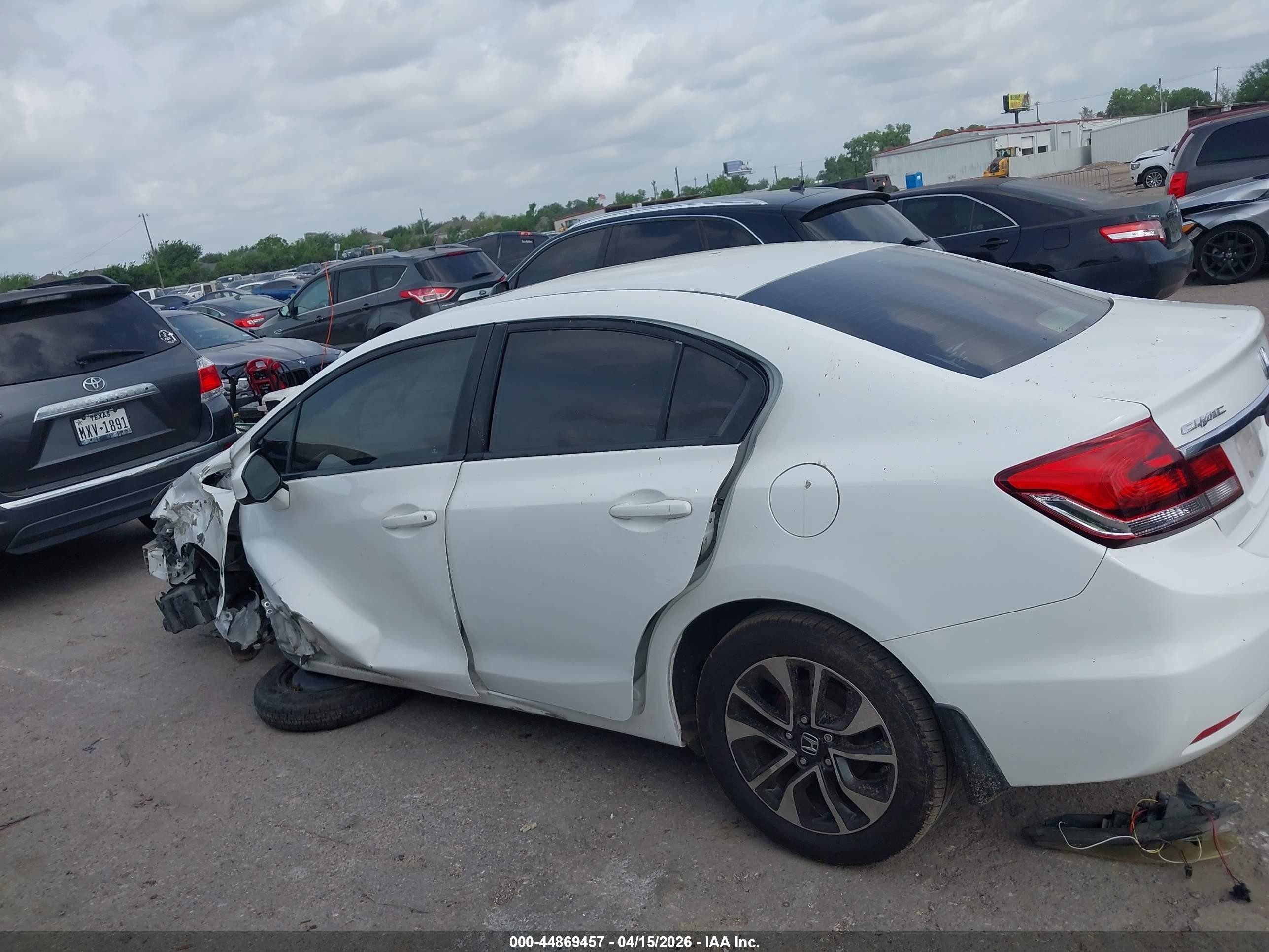 2013 Honda Civic Ex White vin: 19XFB2F81DE024222