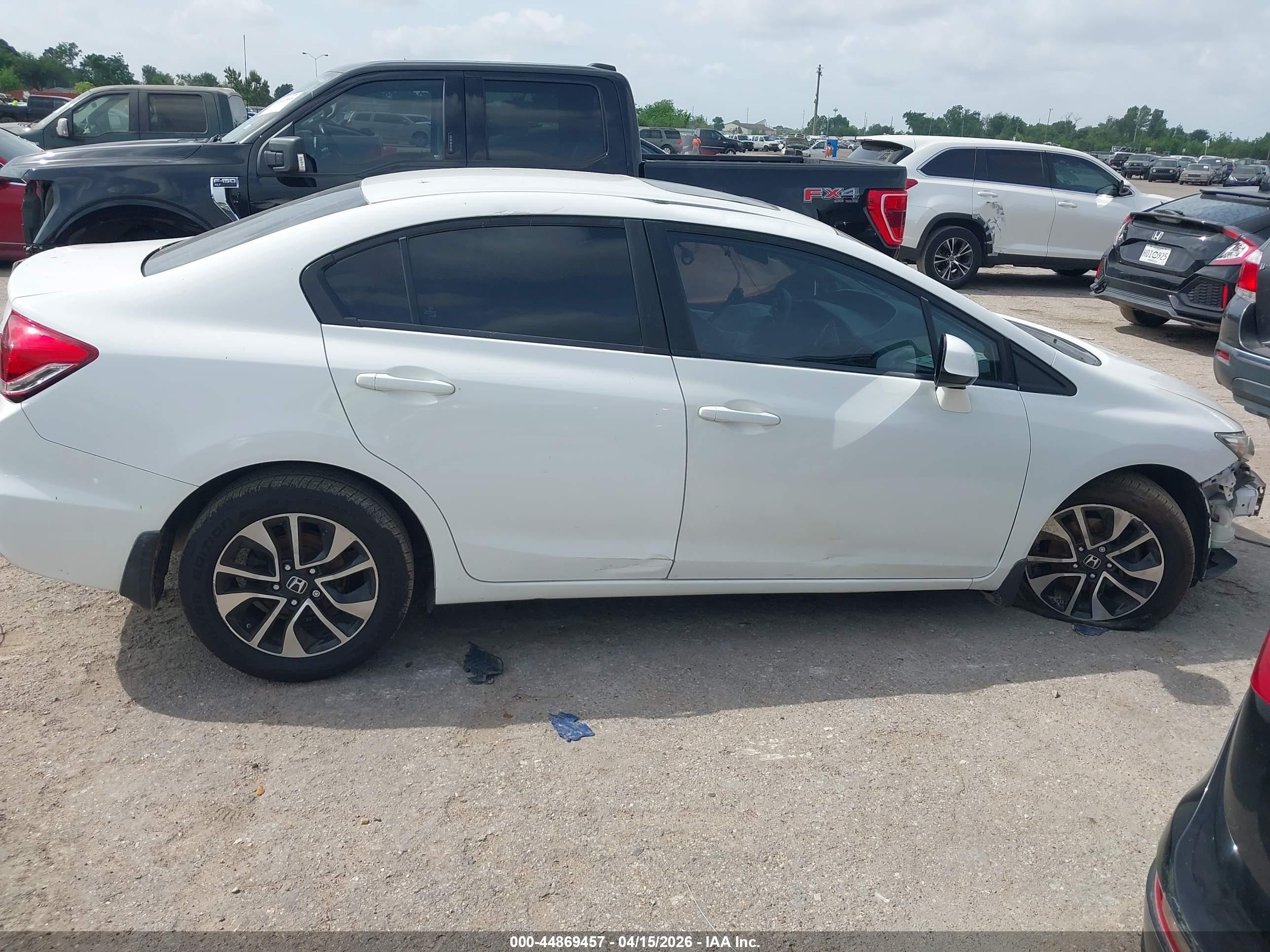 2013 Honda Civic Ex White vin: 19XFB2F81DE024222