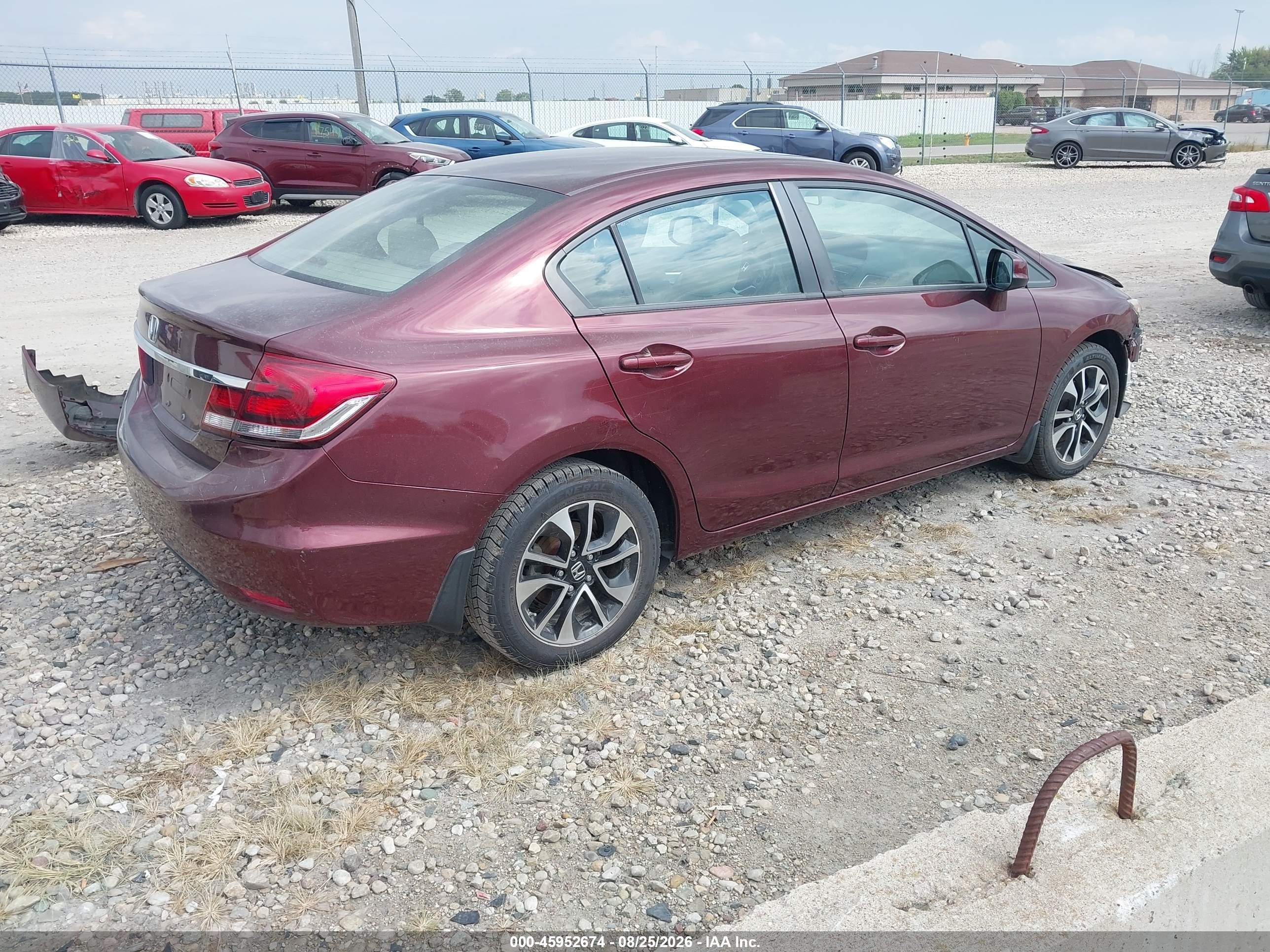2013 Honda Civic Ex Red vin: 19XFB2F81DE024611