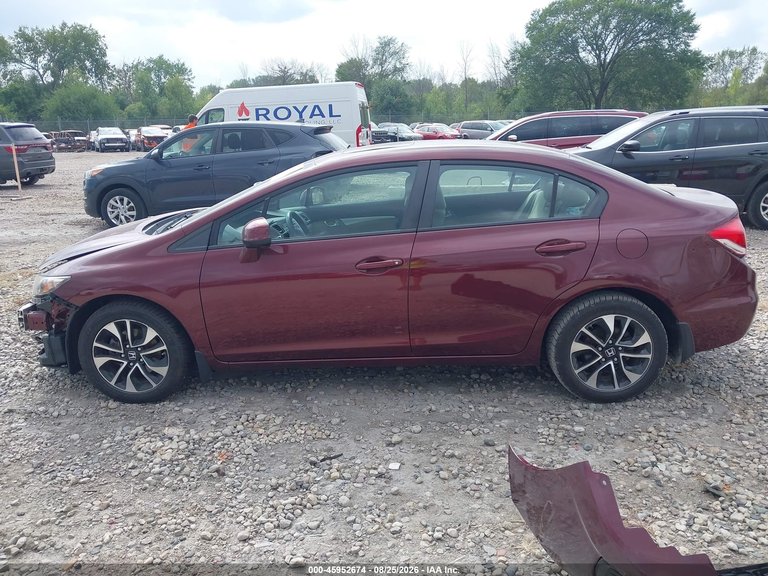 2013 Honda Civic Ex Red vin: 19XFB2F81DE024611