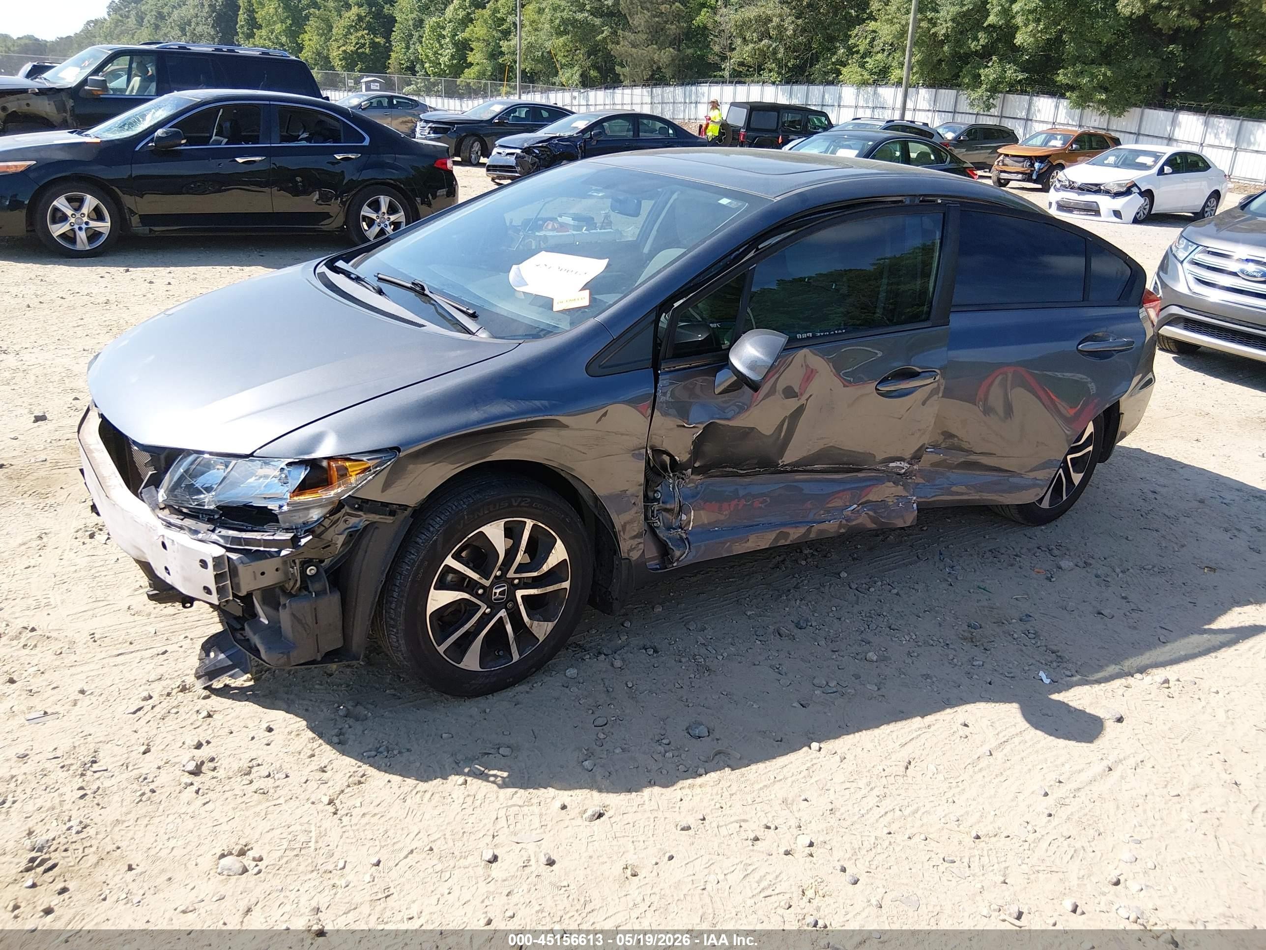 2013 Honda Civic Ex Gray vin: 19XFB2F81DE026567