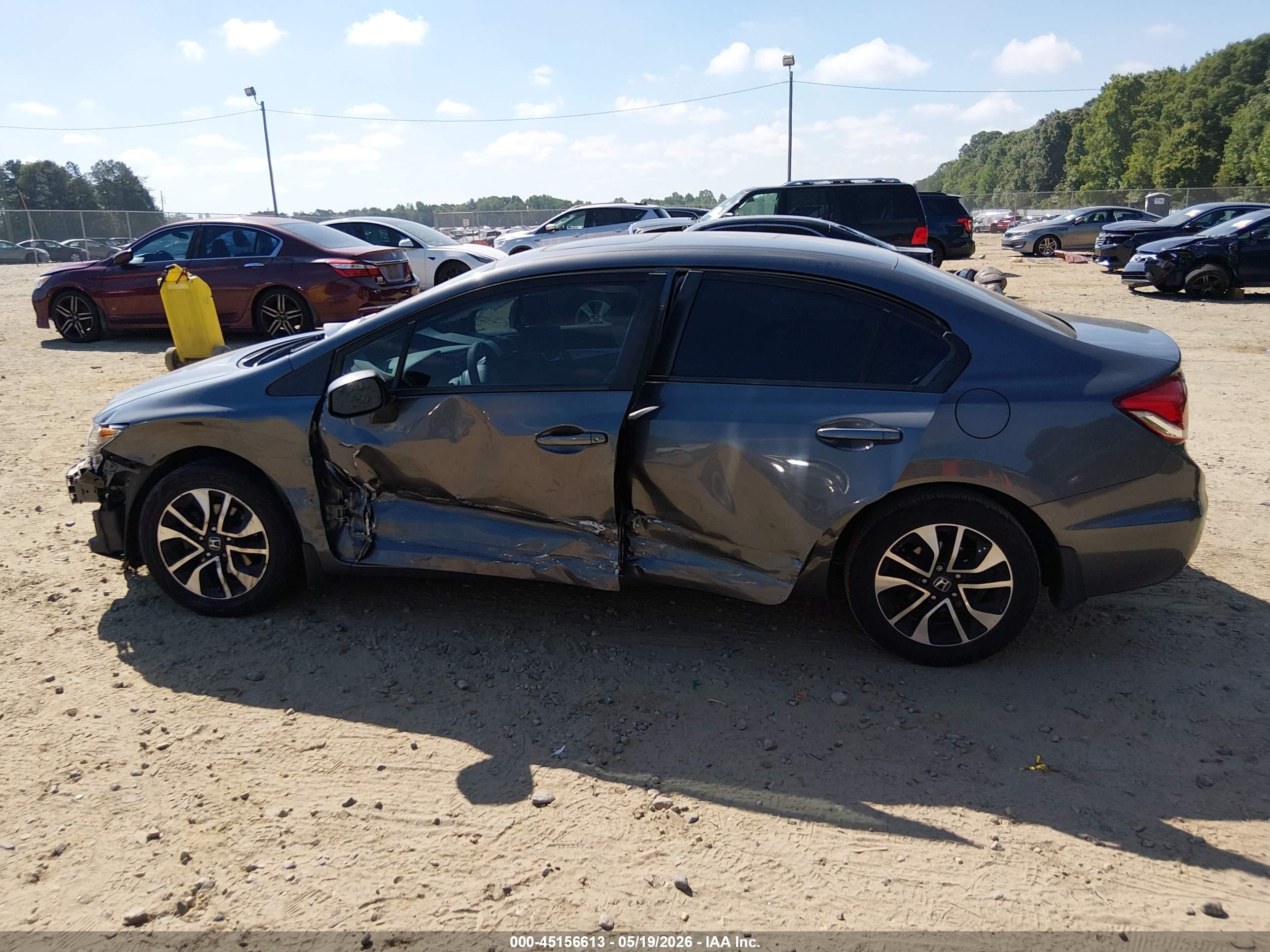 2013 Honda Civic Ex Gray vin: 19XFB2F81DE026567