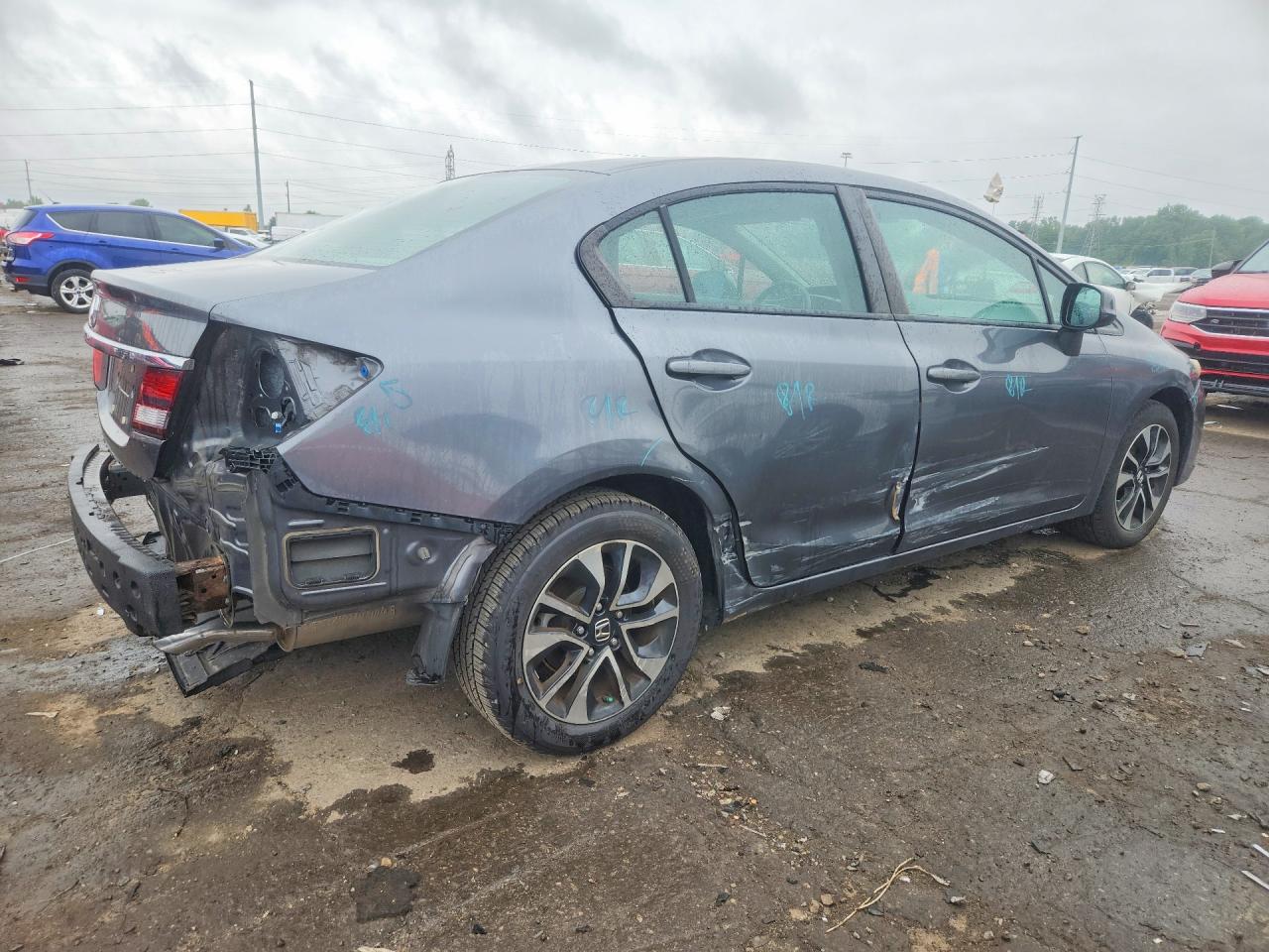 2013 Honda Civic Ex Серый vin: 19XFB2F81DE027461