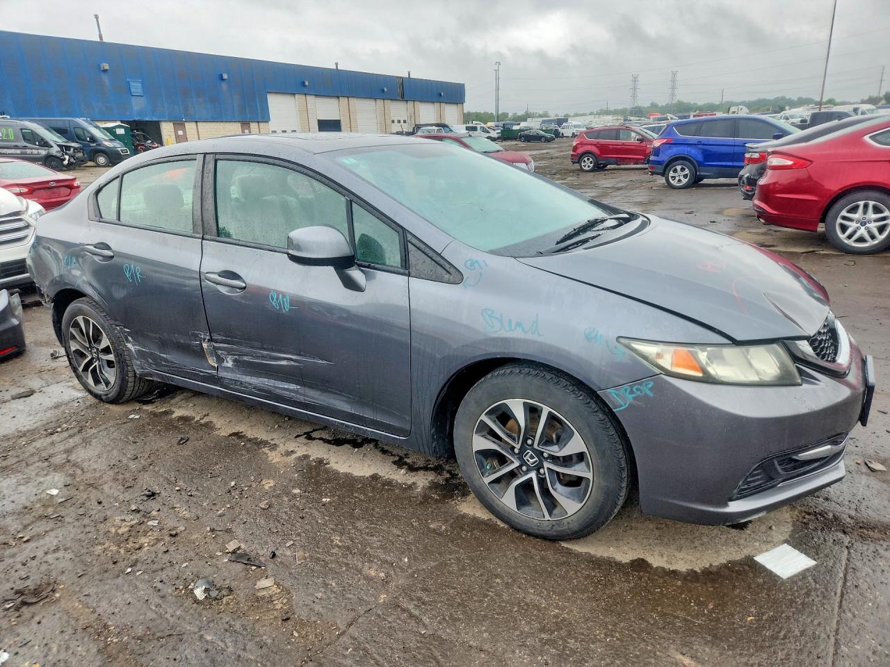 2013 Honda Civic Ex Серый vin: 19XFB2F81DE027461