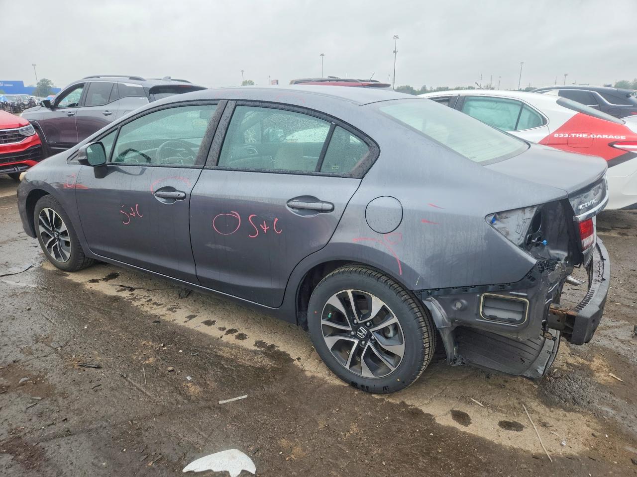 2013 Honda Civic Ex Серый vin: 19XFB2F81DE027461