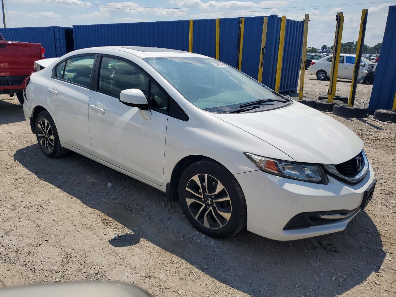 2013 Honda Civic Ex White vin: 19XFB2F81DE055406