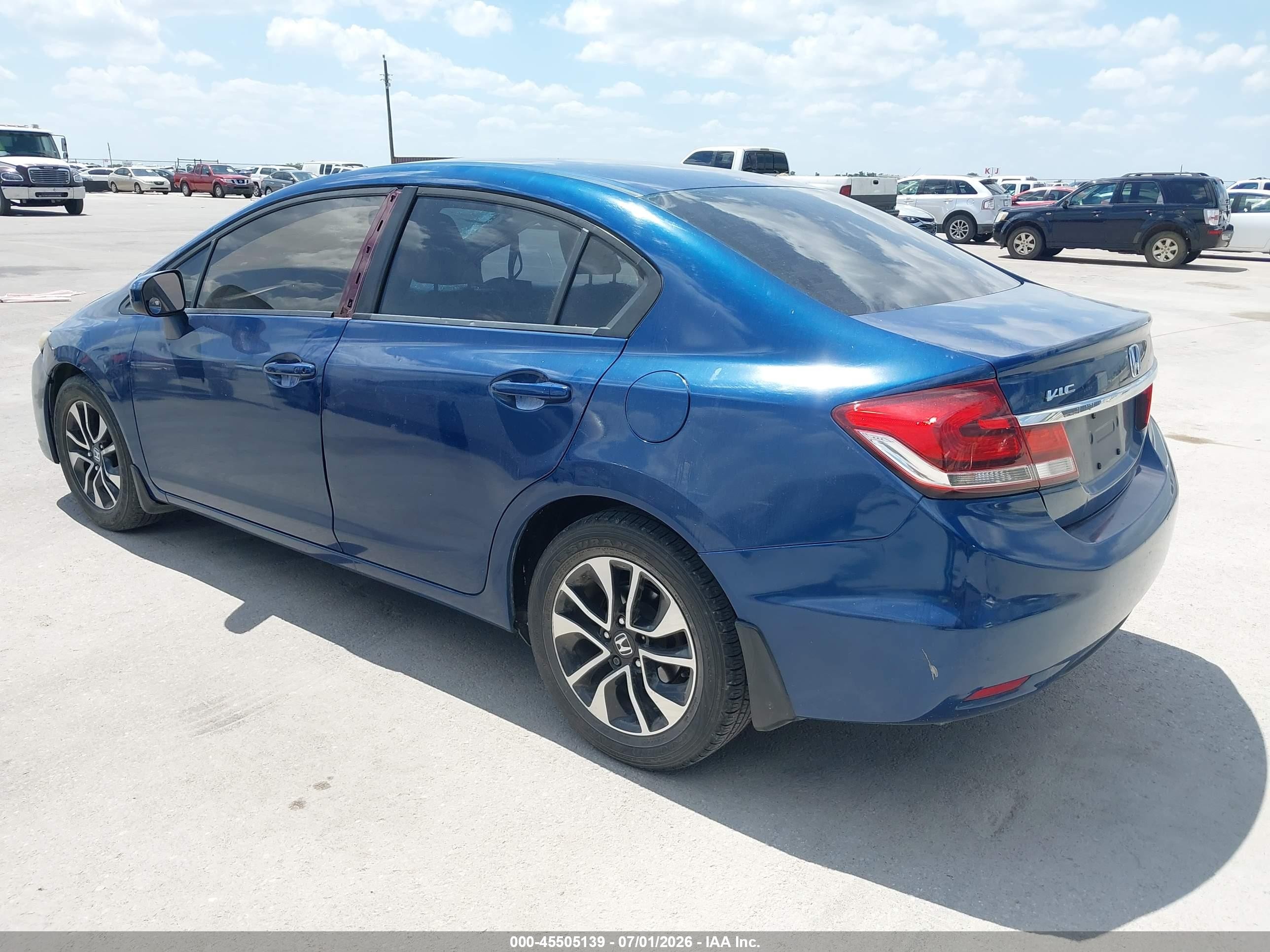 2013 Honda Civic Ex Blue vin: 19XFB2F81DE055826